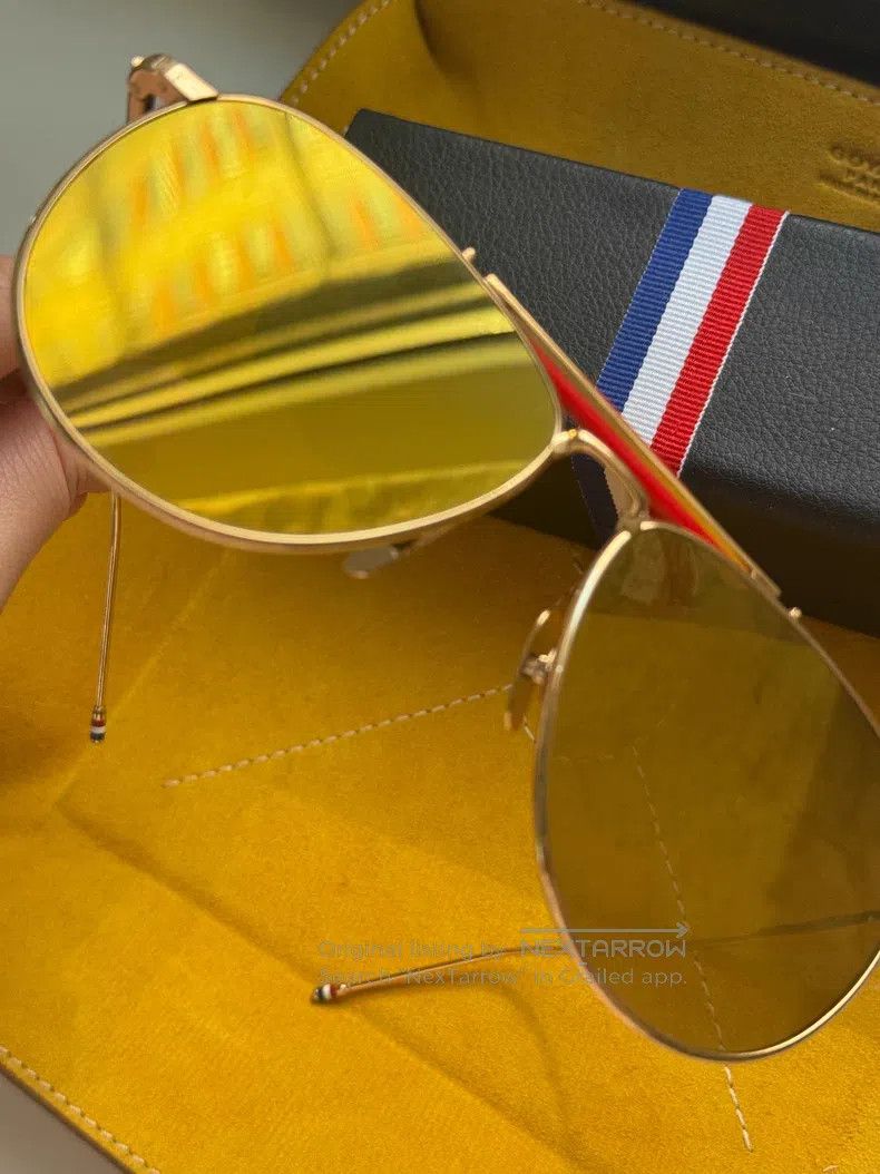 Thom Browne Thom Browne Gold pilot sunglasses Size ONE SIZE - 3 Thumbnail