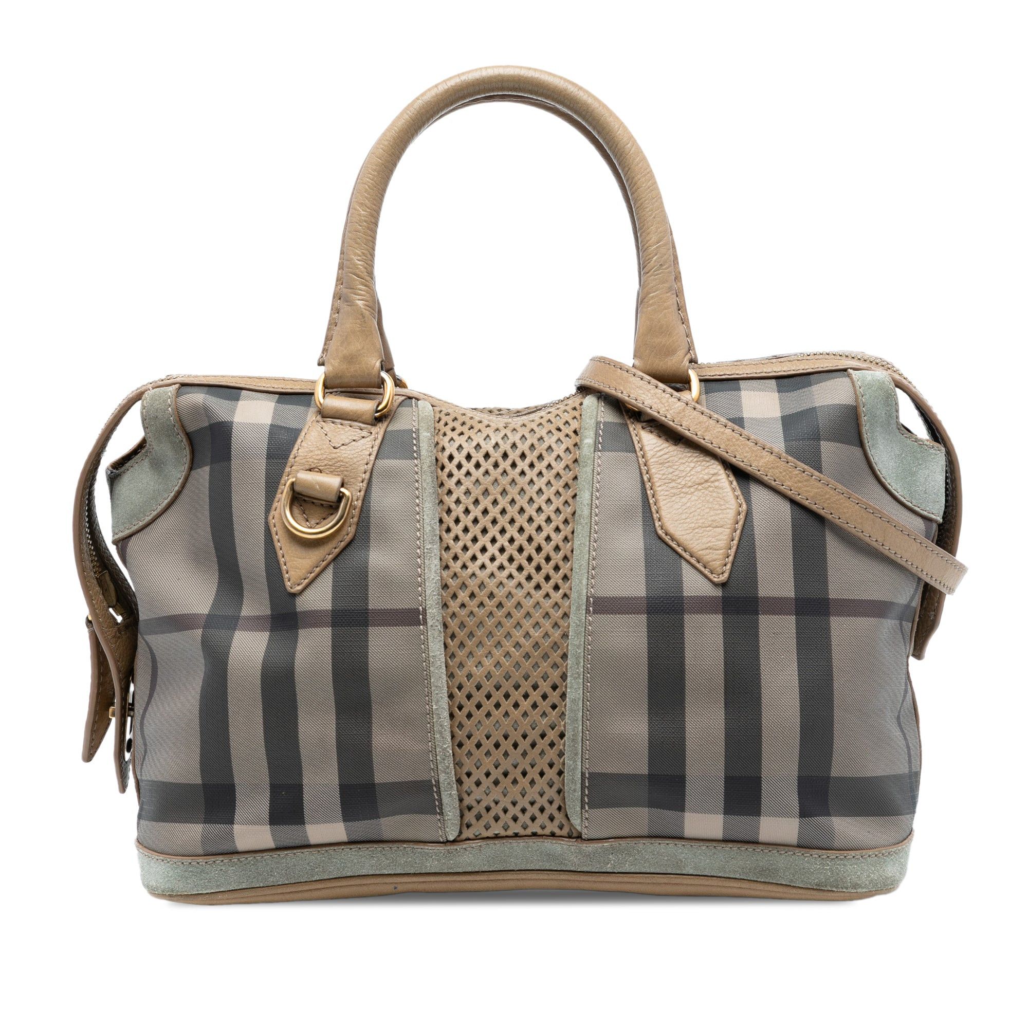 Burberry House Check Canvas Satchel Size ONE SIZE - 1 Thumbnail