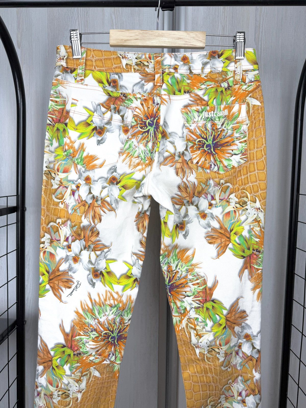Just Cavalli Just Cavalli Multicolor Floral And Python Print Fit Jeans Size 27" / US 4 / IT 40 - 8 Thumbnail