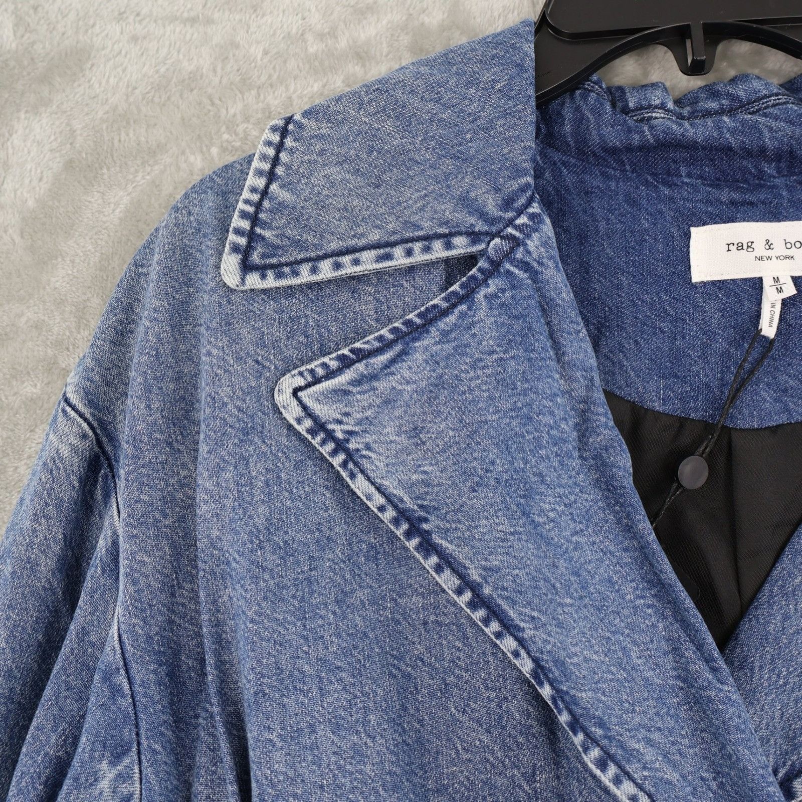 Rag & Bone Rag & Bone Featherweight Alora Trench Coat Womens M Blue Size M / US 6-8 / IT 42-44 - 6 Thumbnail