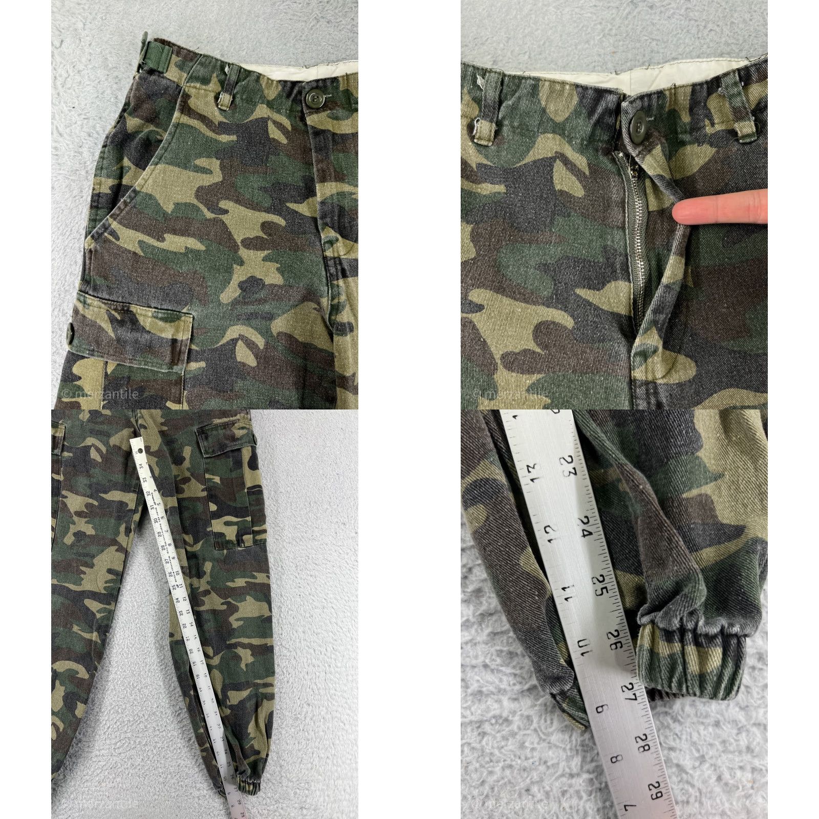 Fashion Nova Fashion Nova Jeans Womens Small Green Camouflage Denim 5-Pocket Stretch Regular Inseam 27 in Cotton Blend Ramie Blend Cotton Denim Size 28" / US 6 / IT 42 - 8 Thumbnail