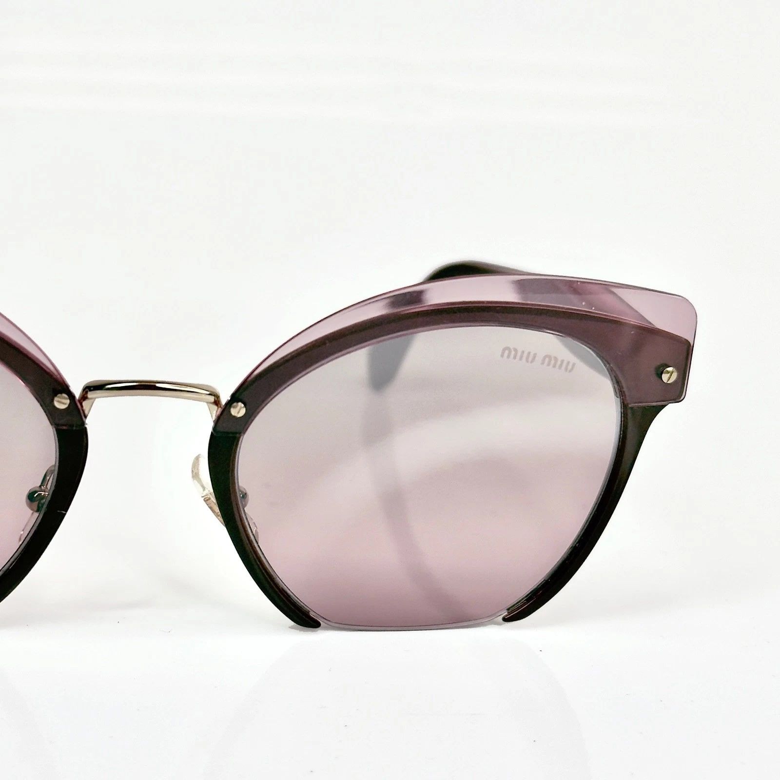 Miu Miu MIU MIU MU53TS RASOIR 53T Layers Red Pink Flat Sunglasses Size ONE SIZE - 4 Thumbnail
