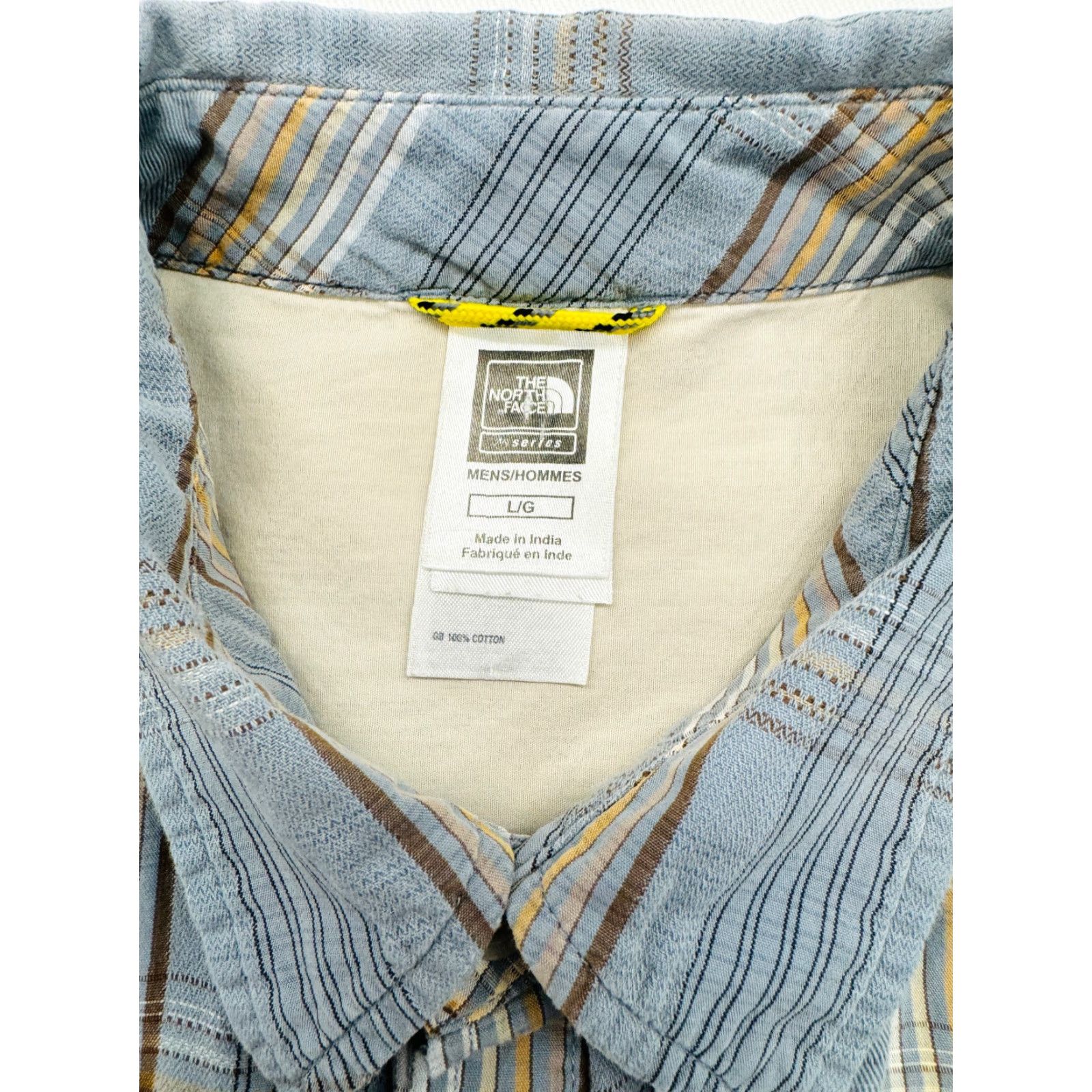 The North Face The North Face Long Sleeve Button-Up Mens Large Blue Striped Cotton Shirt 2370 Size US L / EU 52-54 / 3 - 2 Thumbnail