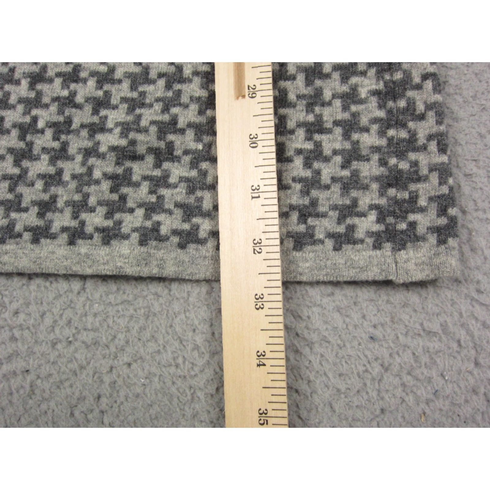 Vintage Vintage Renee Tener Skirt Womens M Gray Houndstooth A-Line Knee Length Wool Nylon Geometric 80s Size 32" / US 10 / IT 46 - 7 Thumbnail