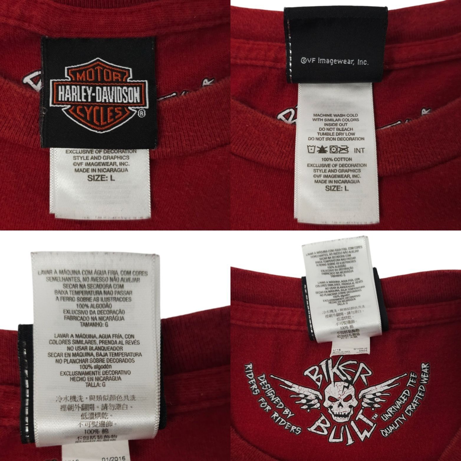 Harley Davidson Harley Davidson T Shirt Mens L Double Sided Skull Helmet Size US L / EU 52-54 / 3 - 8 Thumbnail