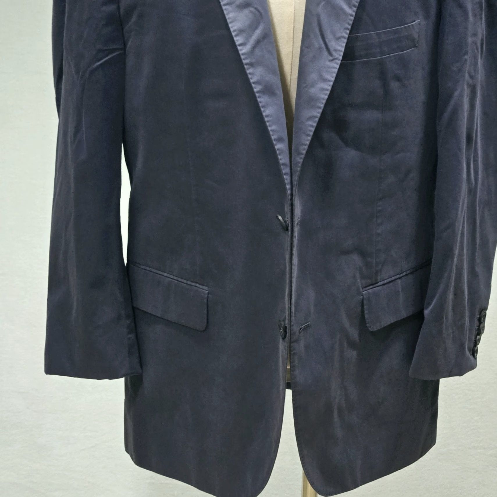 Vintage J Hilburn Sport Coat Blazer Wool Jacket Mens Vintage Blue Size 40-42 Lined Size 40R - 5 Thumbnail