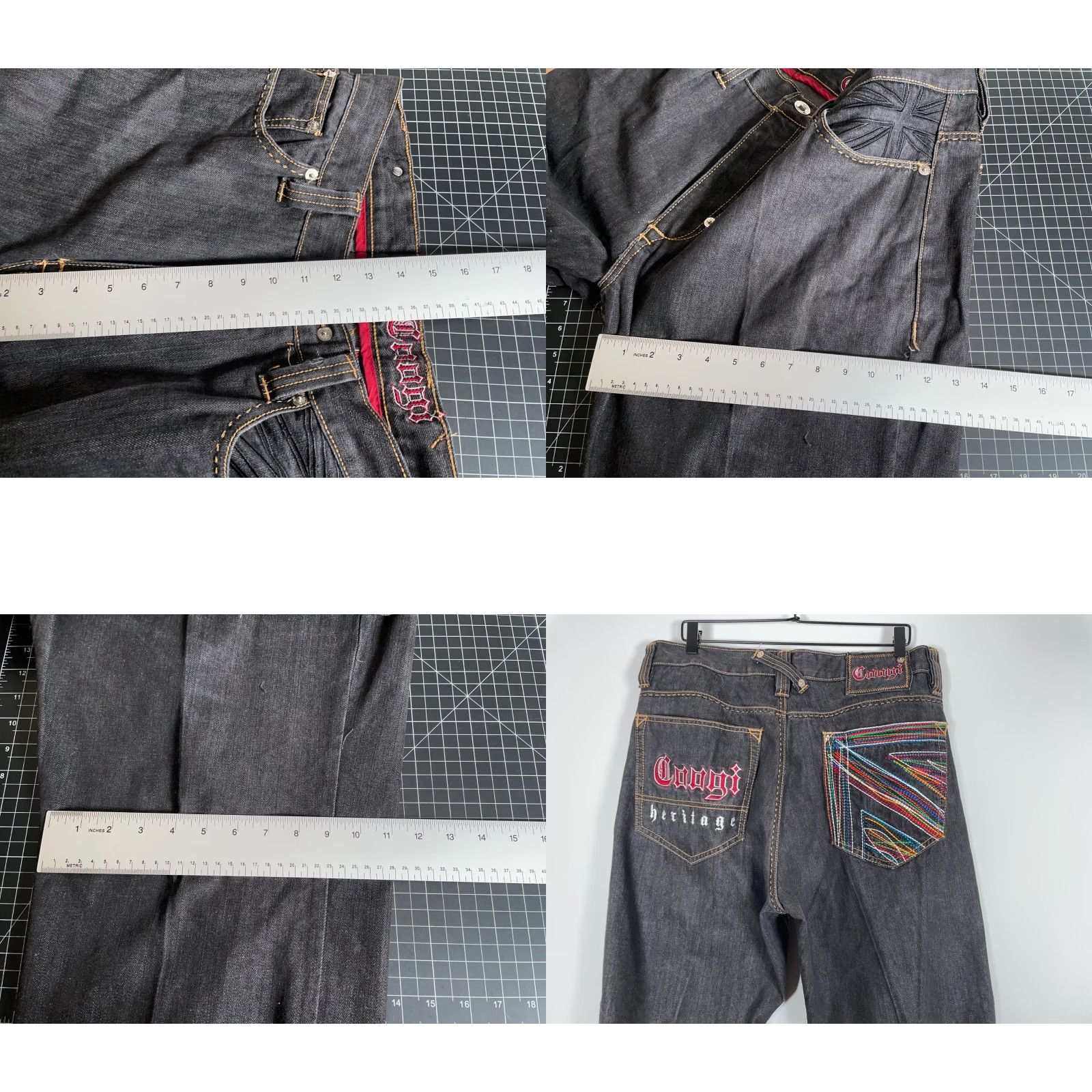 Coogi VINTAGE COOGI Baggy Fit Jeans Men's 38 x 33 Black Denim Embroidered Retro Hip Hop Size US 38 / EU 54 - 8 Thumbnail