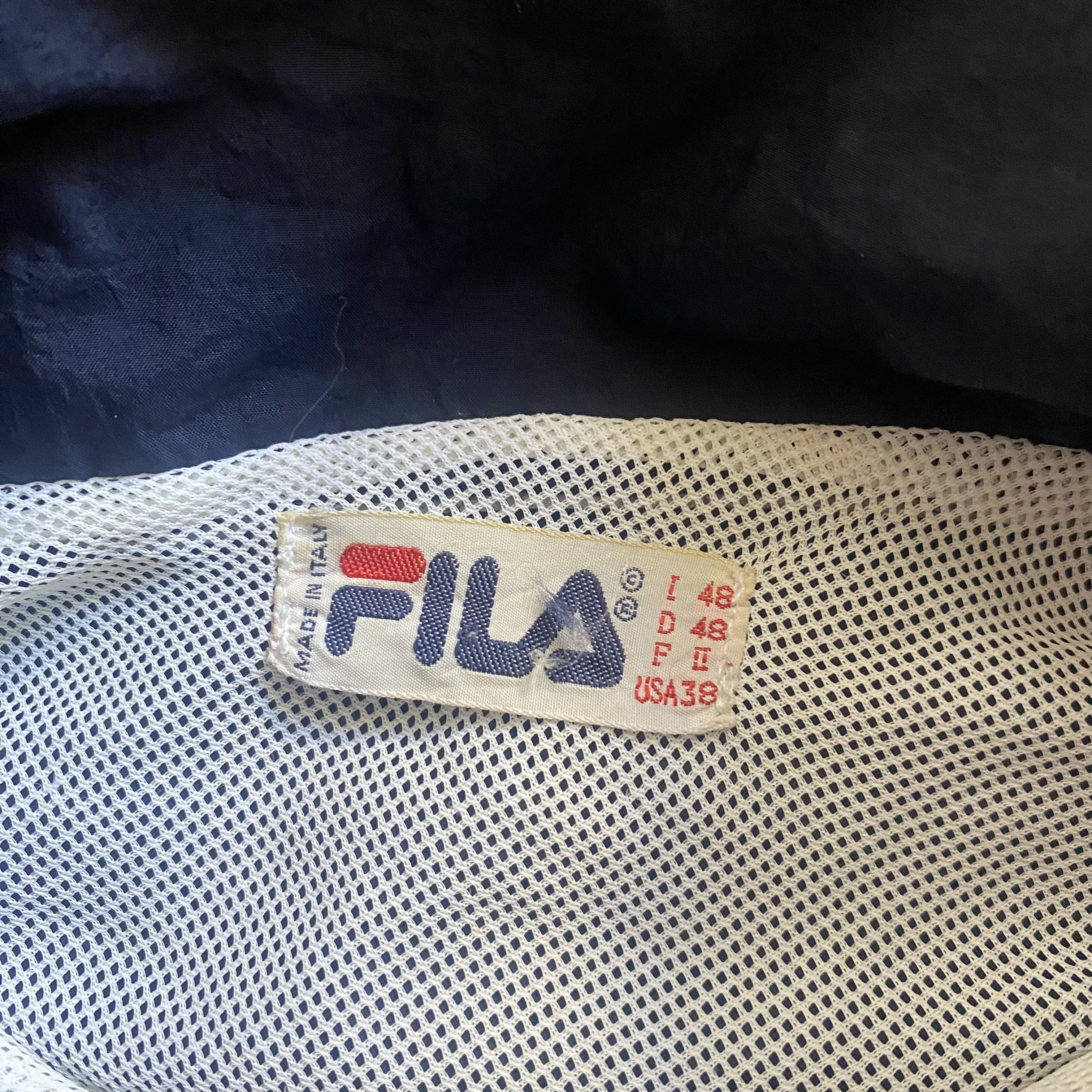 Fila Vintage Fila Windbreaker Bomber made in Italy Navy Nylon Size US M / EU 48-50 / 2 - 8 Thumbnail