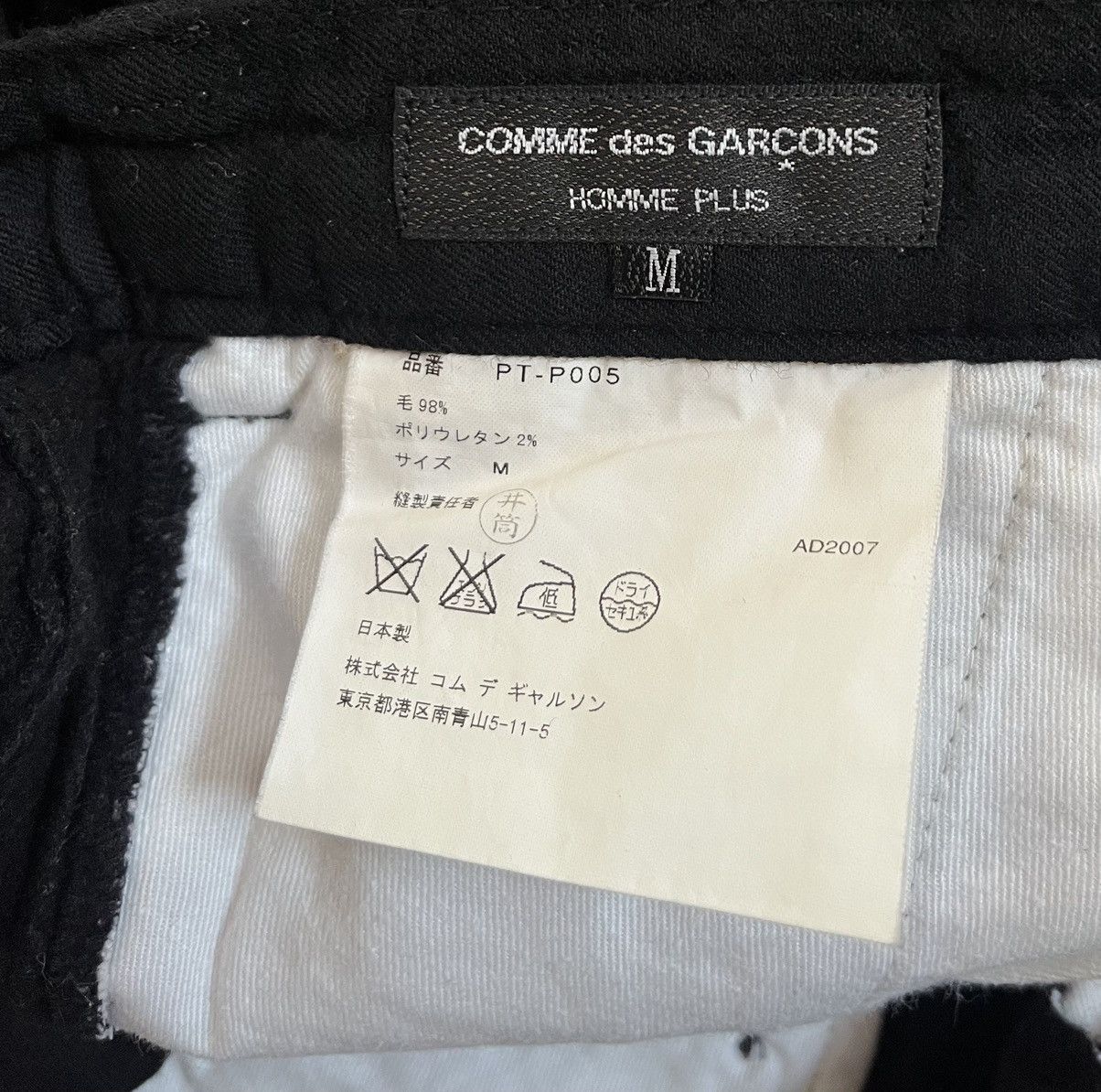 Comme des Garcons Cdg homme plus AD2007 straight black wool blend trousers Size US 34 / EU 50 - 3 Thumbnail