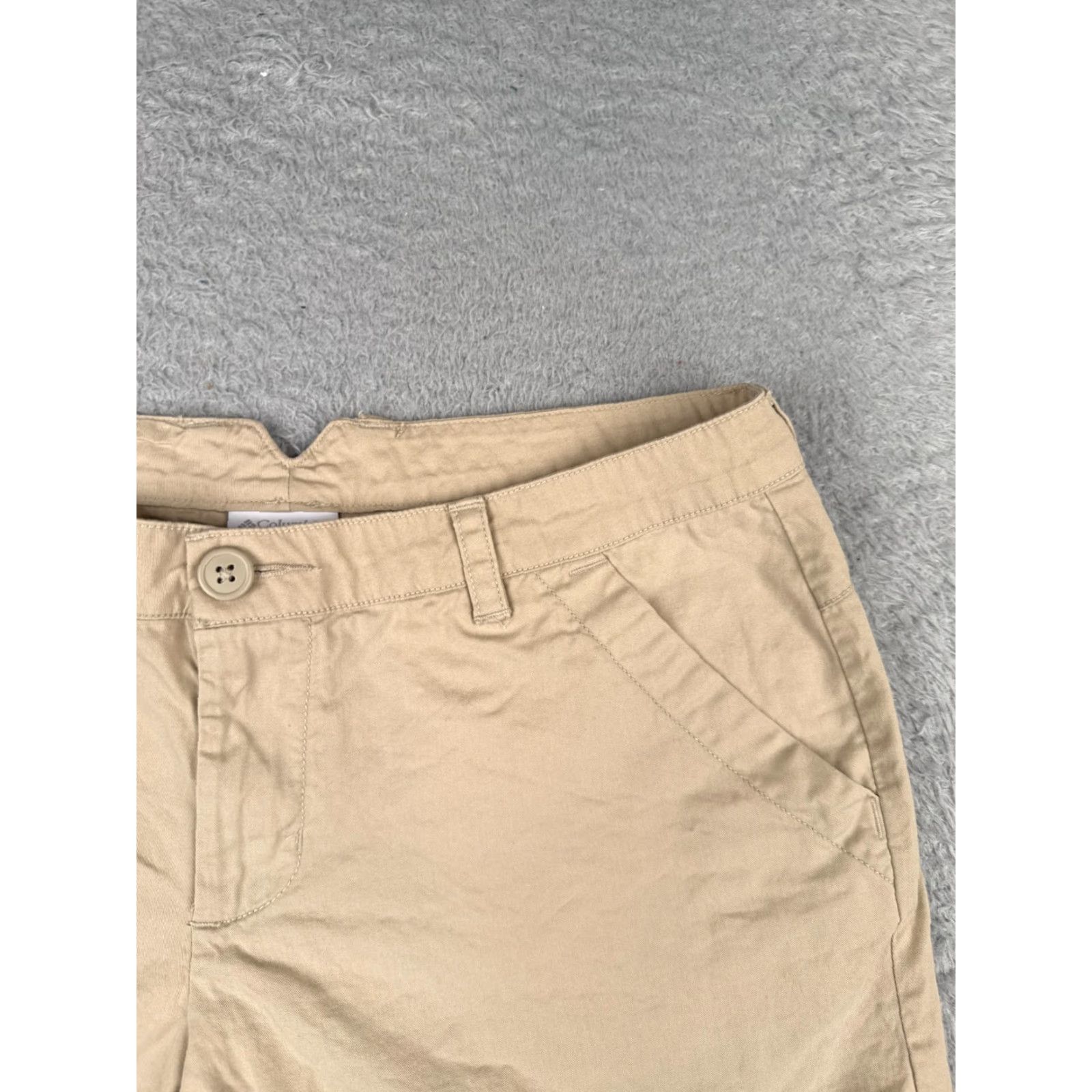 Vintage Columbia Shorts Women 10 Beige Chino 100% Cotton Hiking Camp Pockets 31x4 Casual Activewear Size 32" / US 10 / IT 46 - 5 Thumbnail