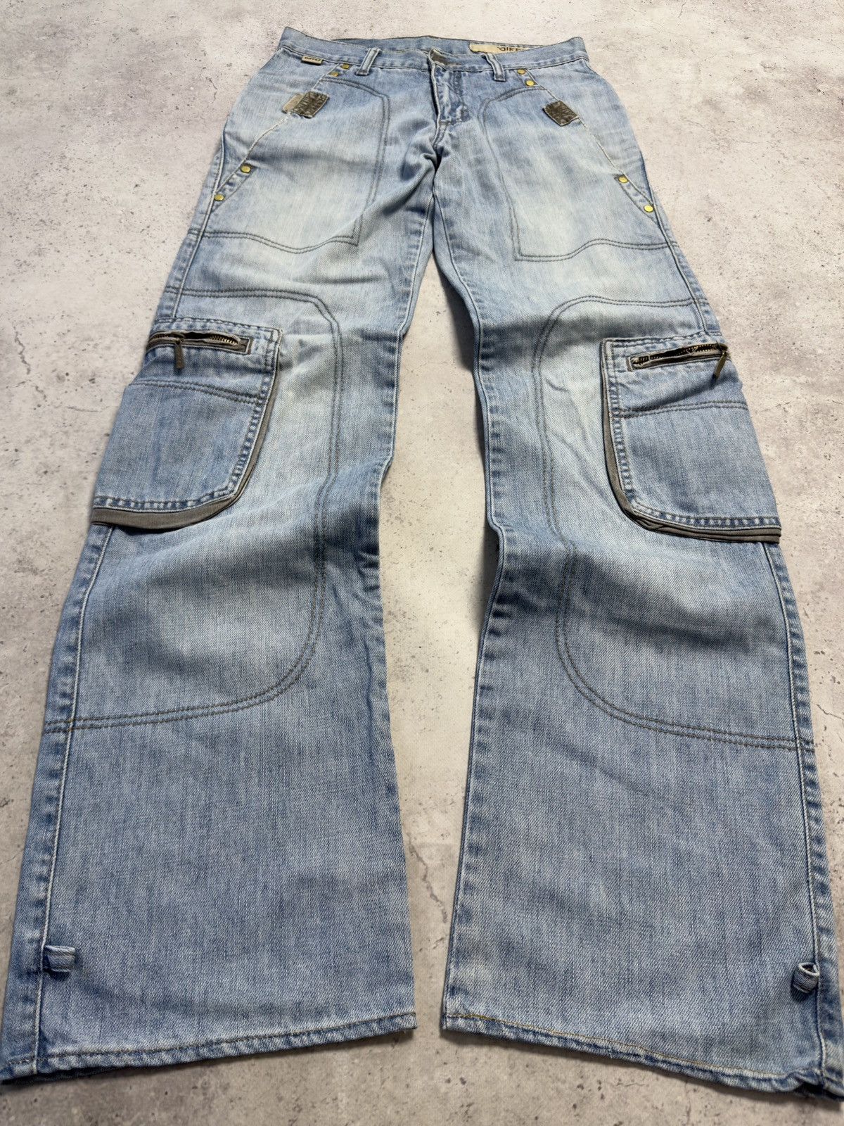 Hysteric Glamour × Japanese Brand × Junya Watanabe Vintage Japanese Cargo Baggy Junya Watanabe Style Jeans Pant Size US 30 / EU 46 - 1 Thumbnail