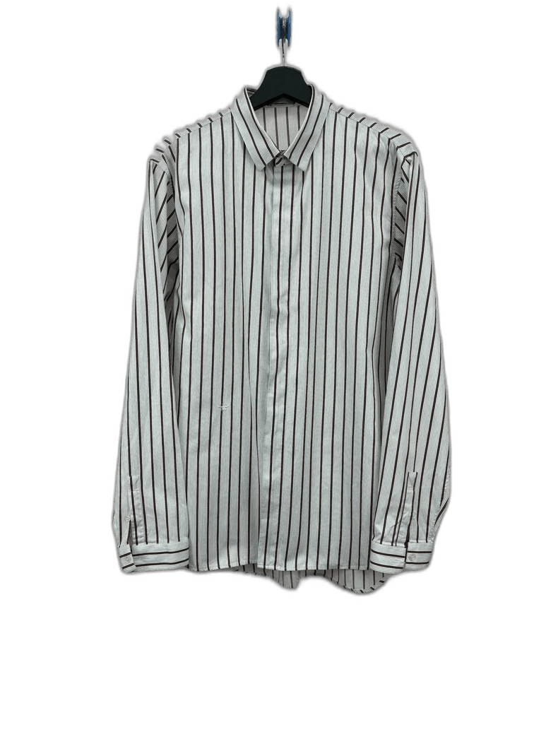 Dior Dior Embroidered Striped Shirt in Excellent Condition-yf Size US M / EU 48-50 / 2 - 1 Thumbnail