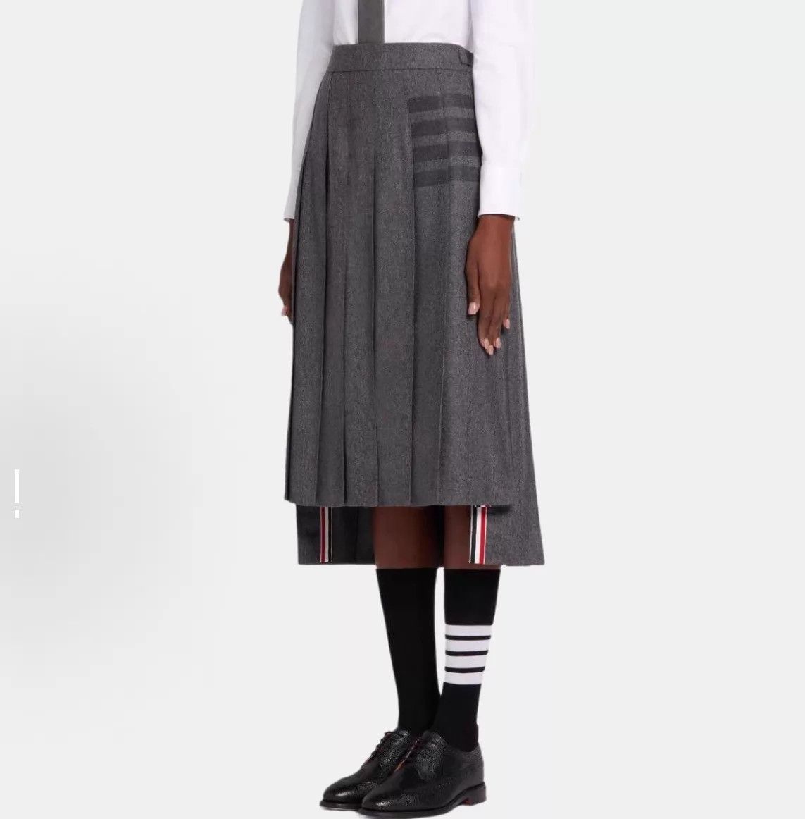 Thom Browne TB Gray 4-Bar Pleated Skirt 38 Size 26" / US 2 / IT 38 - 1 Thumbnail