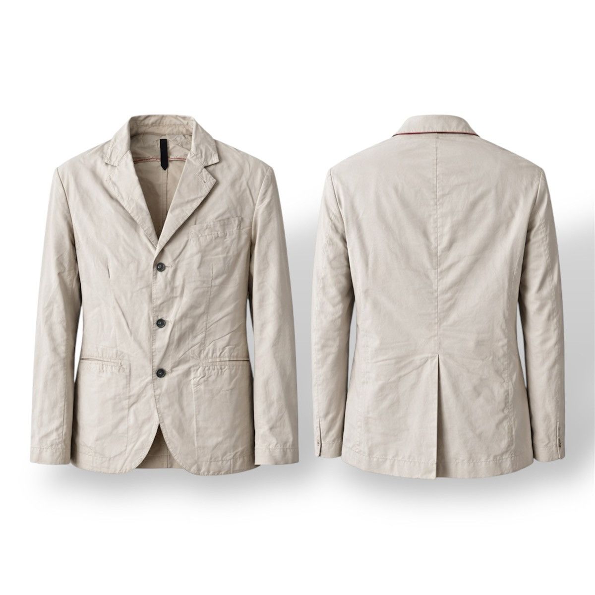 AQUARAMA AQUARAMA ITALIAN MADE NYLON BUTTON MENS SOLID BLAZER JACKET Size 50R - 2 Thumbnail