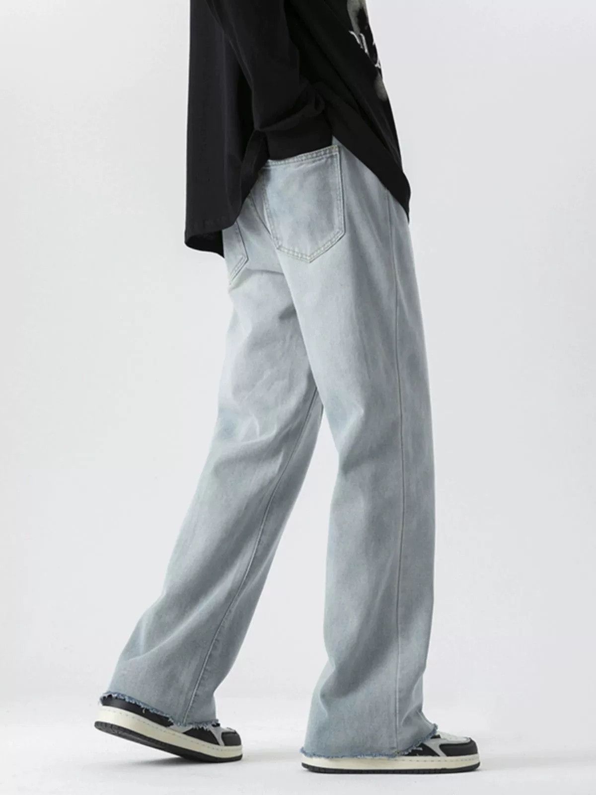 Japanese Brand Men's High-Street Wash Vintage American Straight-Leg Jeans Size US 32 / EU 48 - 5 Thumbnail