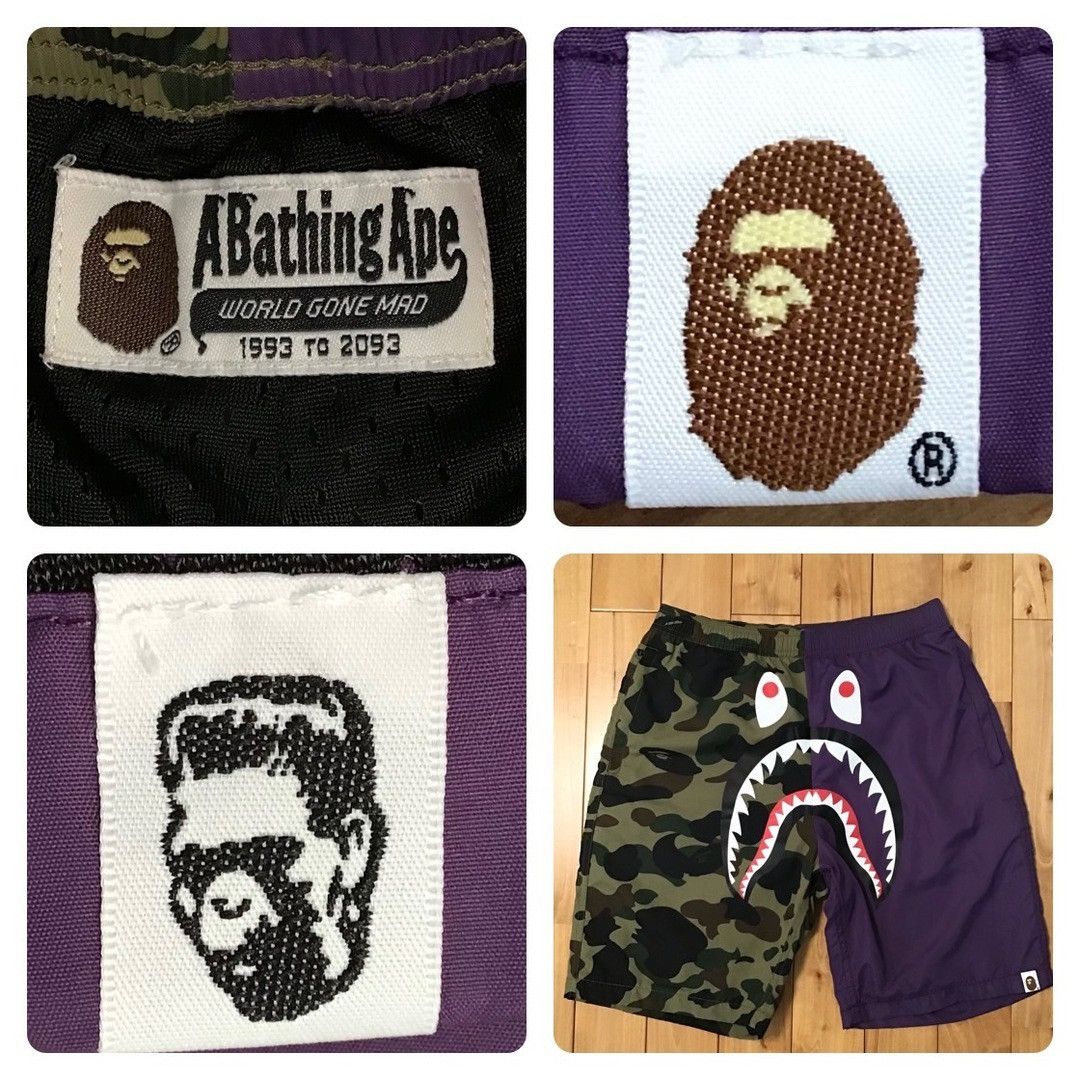 Bape BAPE Shark Beach Shorts 1st Camo Green x Purple ★size L Size US 34 / EU 50 - 9 Thumbnail