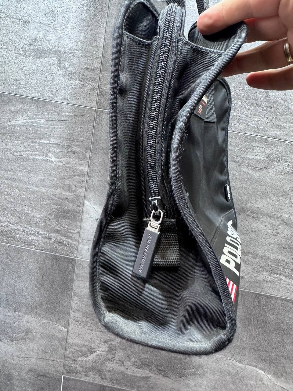 Polo Ralph Lauren Vintage Polo Sport Black Tote Bag 90s Handbag Size ONE SIZE - 8 Thumbnail