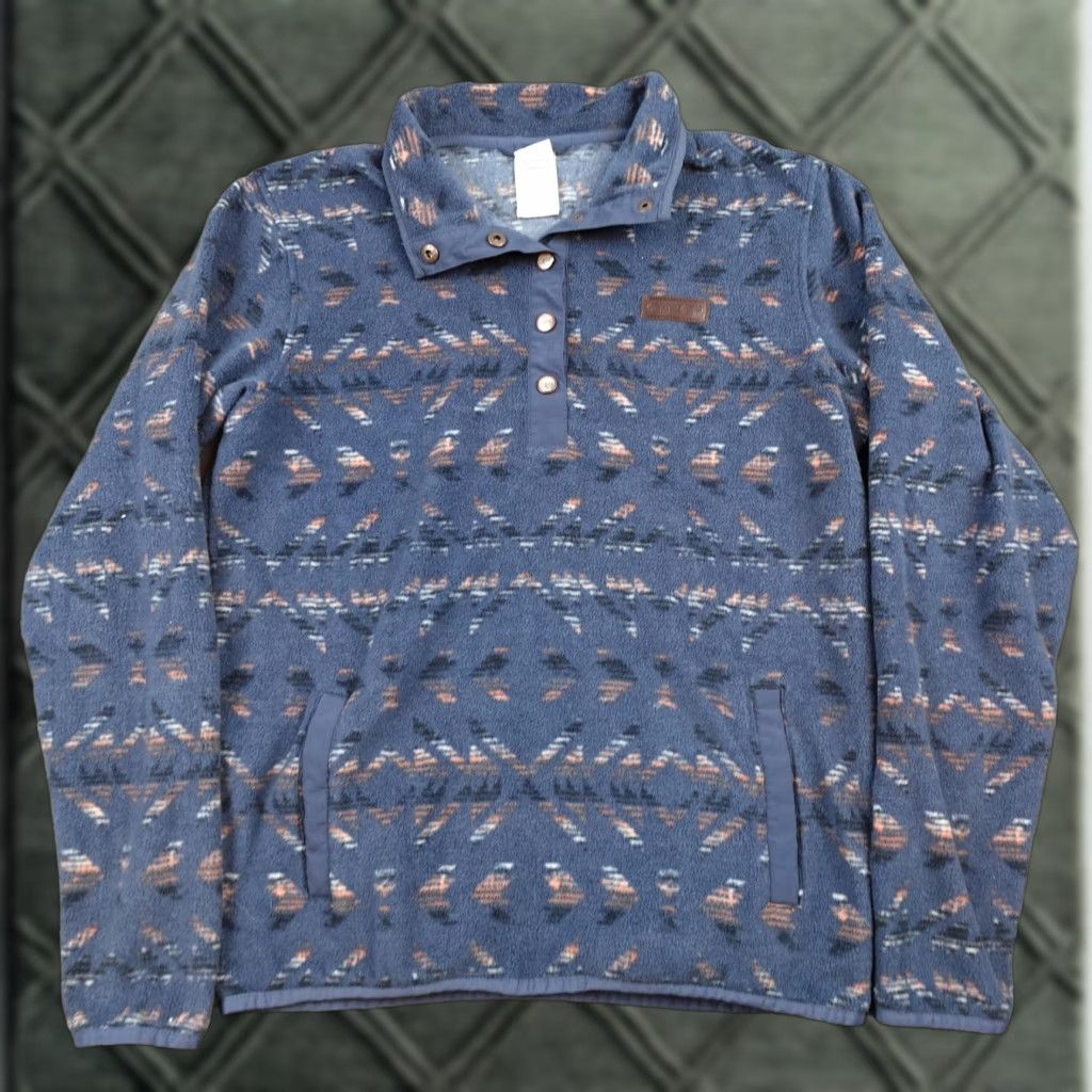 Vintage Cinch Jacket Mens Medium Blue Fleece Snap Pullover Western Aztec Print Size US M / EU 48-50 / 2 - 1 Thumbnail