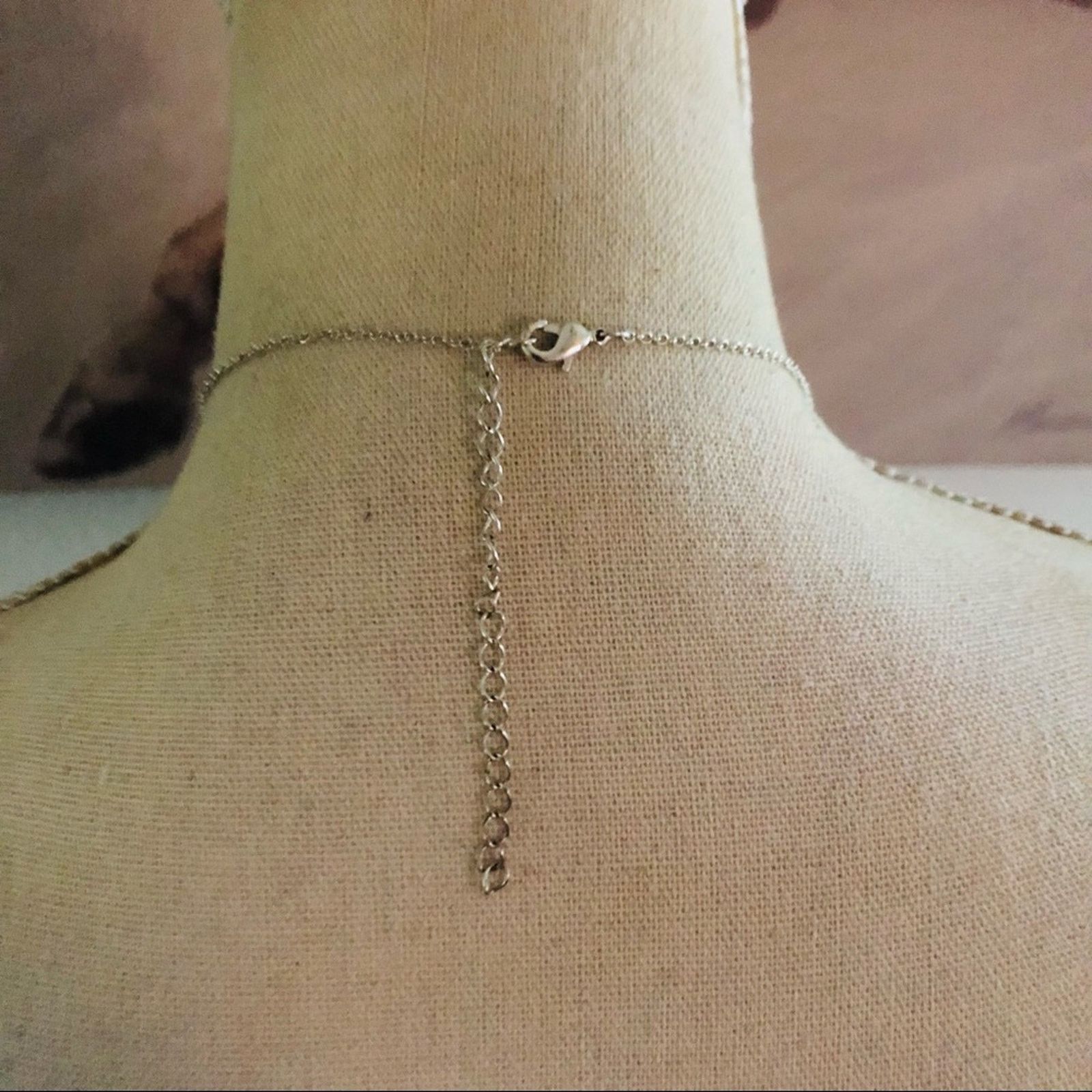 Vintage Vintage repurpose pave stone pendant on chain necklace Size ONE SIZE - 7 Thumbnail