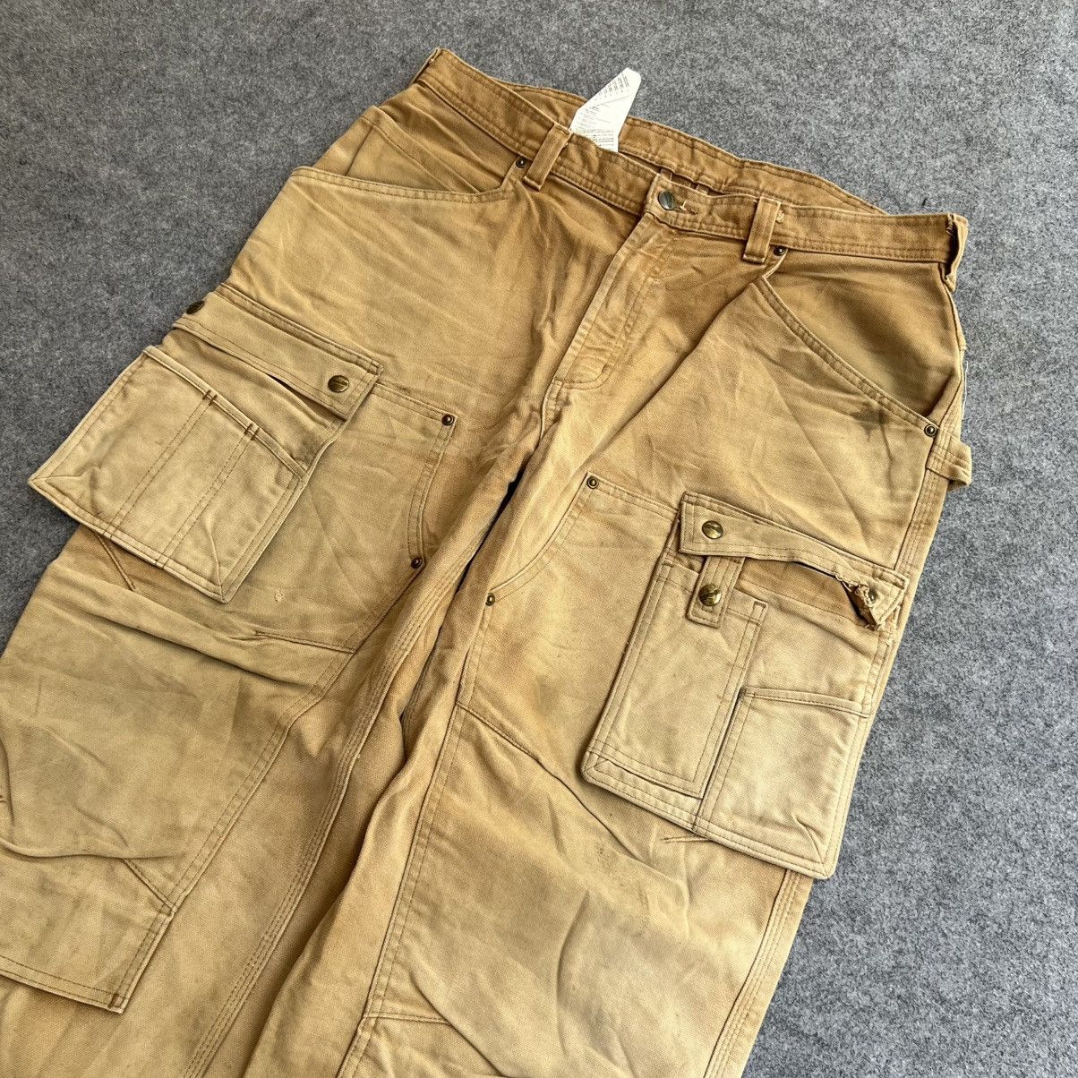 Carhartt × Vintage Vintage Carhartt Cargo Double Knee EB219 BRN Size US 36 / EU 52 - 2 Thumbnail