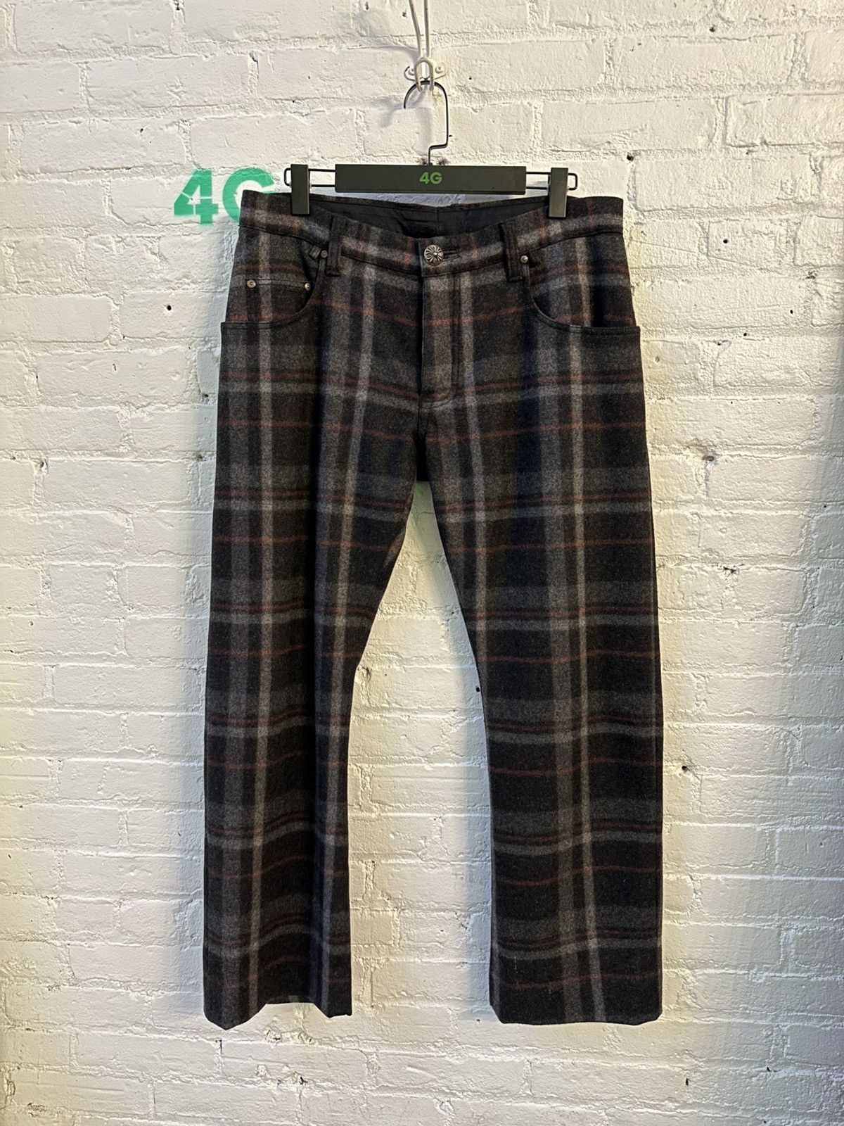 Chrome Hearts CHROME HEARTS WOOL PATTERNED PANTS XXL Size US 38 / EU 54 - 1 Thumbnail