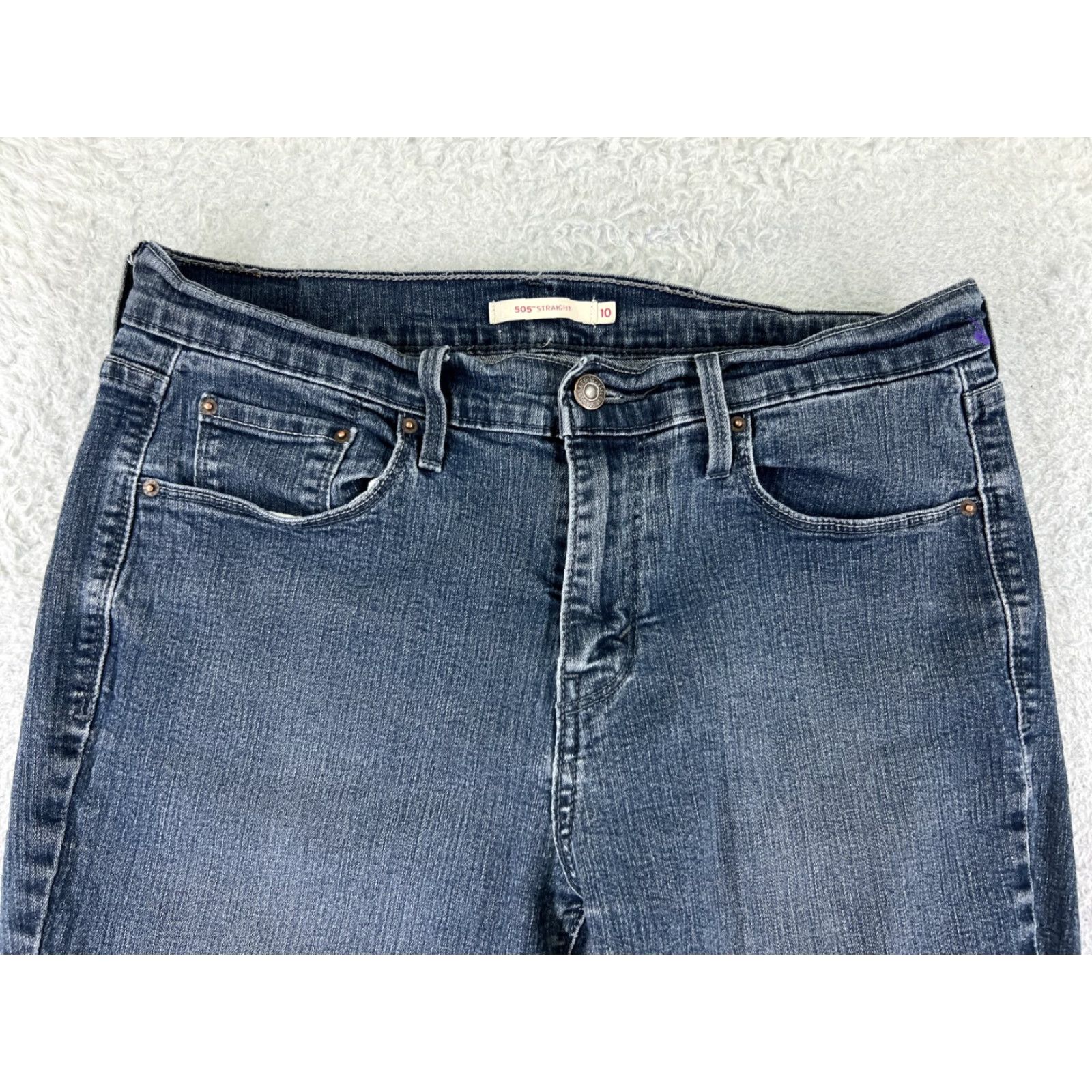 Levi's Levi's 505 Straight Fit Jeans Women’s Medium Wash Denim Cotton Casual Pant Size 10 Size 32" / US 10 / IT 46 - 4 Thumbnail