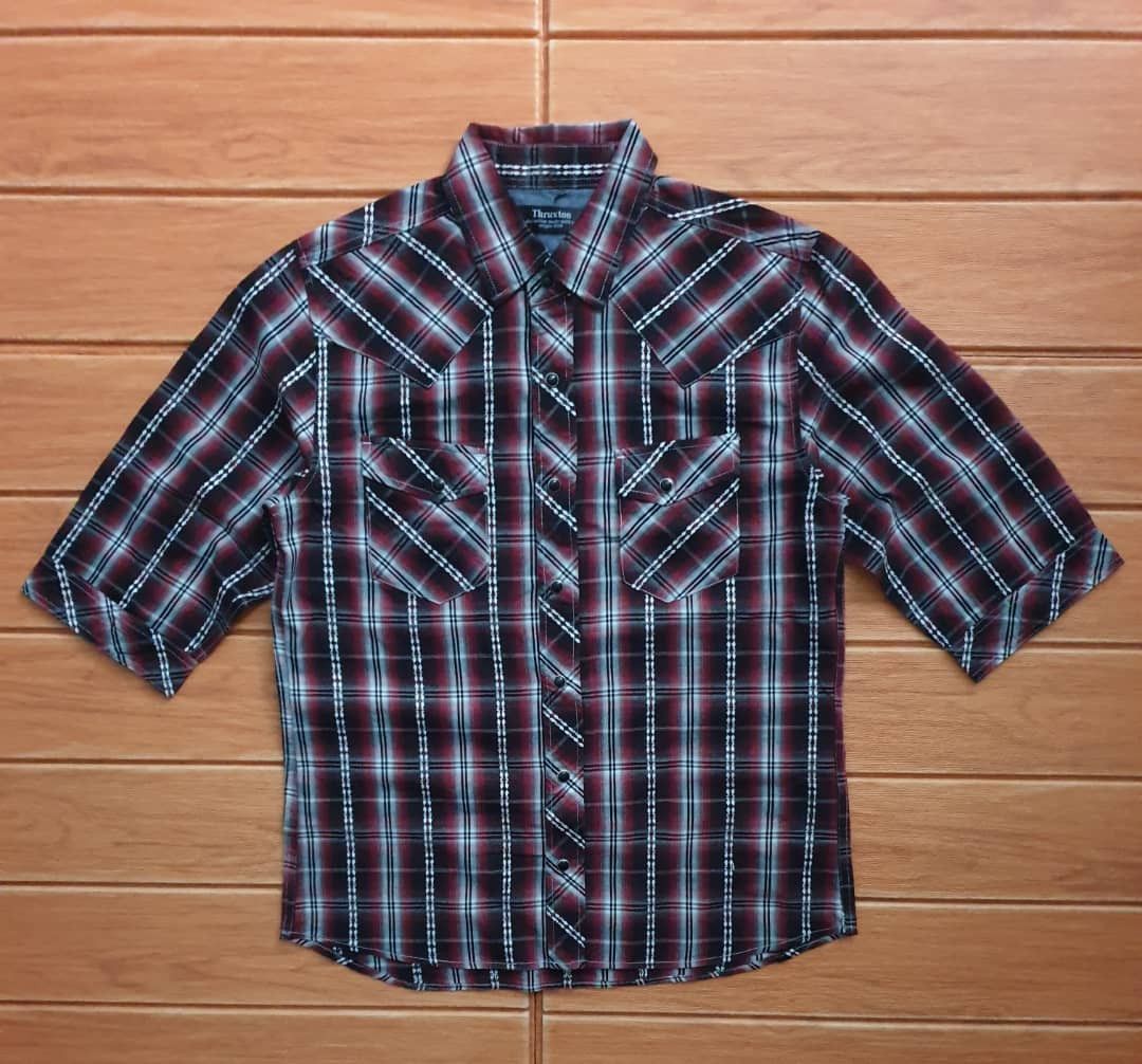 トップス vintage PPFM ombre plaid zip shirt vintage PPFM ombre plaid zip shirt