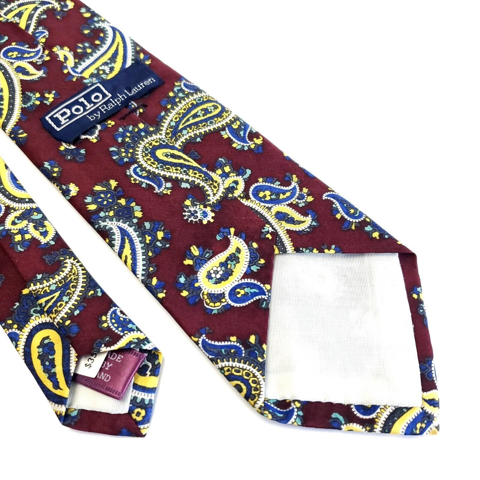 Polo Ralph Lauren Polo Ralph Lauren Maroon Yellow Blue Paisley Print Short Ski Size ONE SIZE - 5 Thumbnail