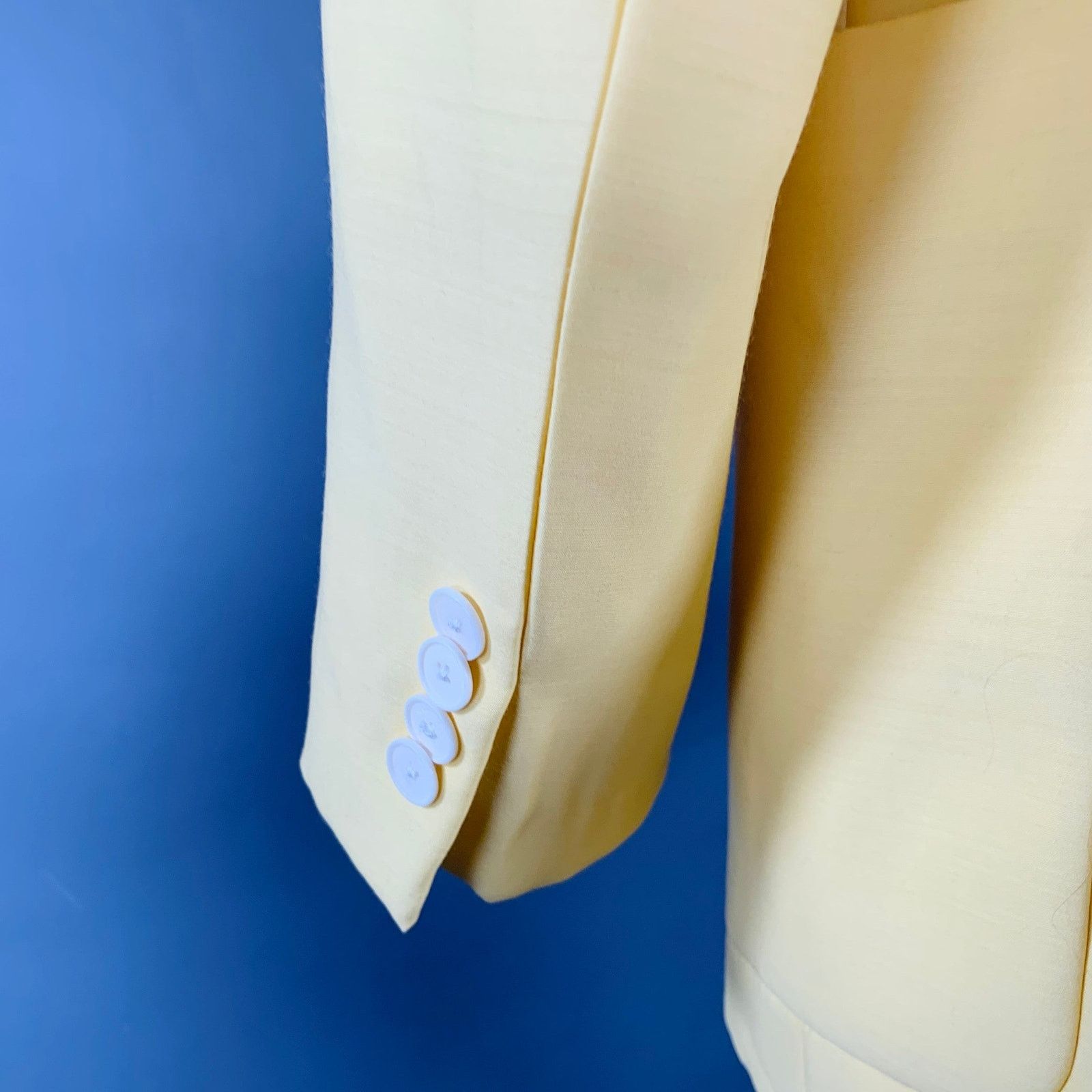Lanvin LANVIN Size 42 Yellow Wool Silk Notch Lapel Sport Coat Size 42R - 4 Thumbnail