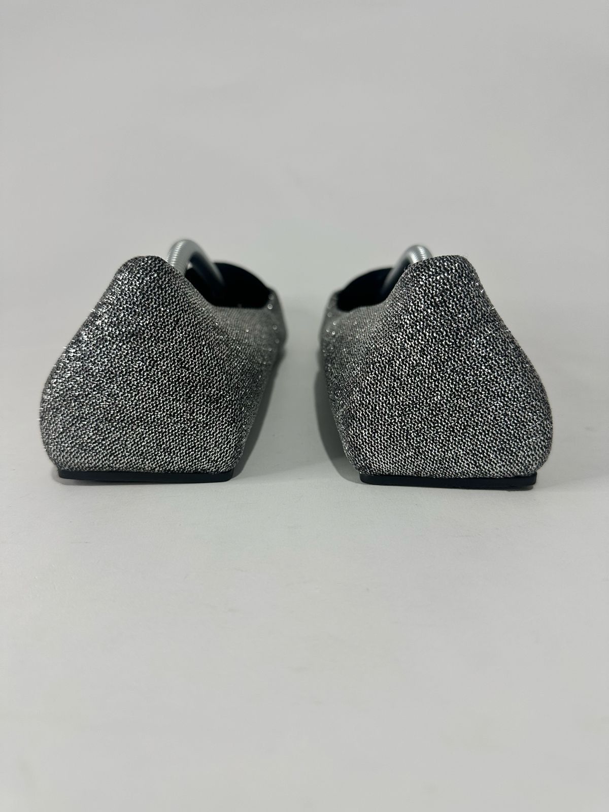 Balenciaga Balenciaga Silver Glitter Fabric BB Knife Flats Size 37.5 Size US 7.5 / IT 37.5 - 3 Thumbnail