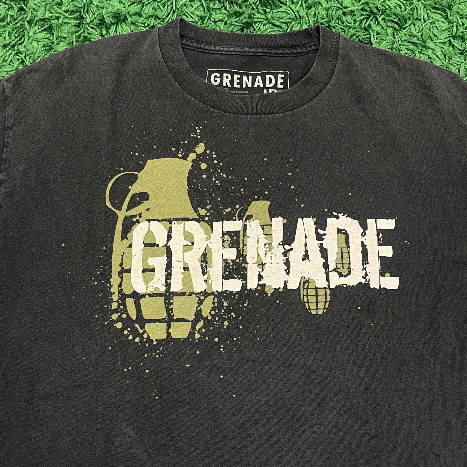 Vintage Grenade Green Day Style Tee T Shirt Black size Large L B11 Size US L / EU 52-54 / 3 - 3 Thumbnail