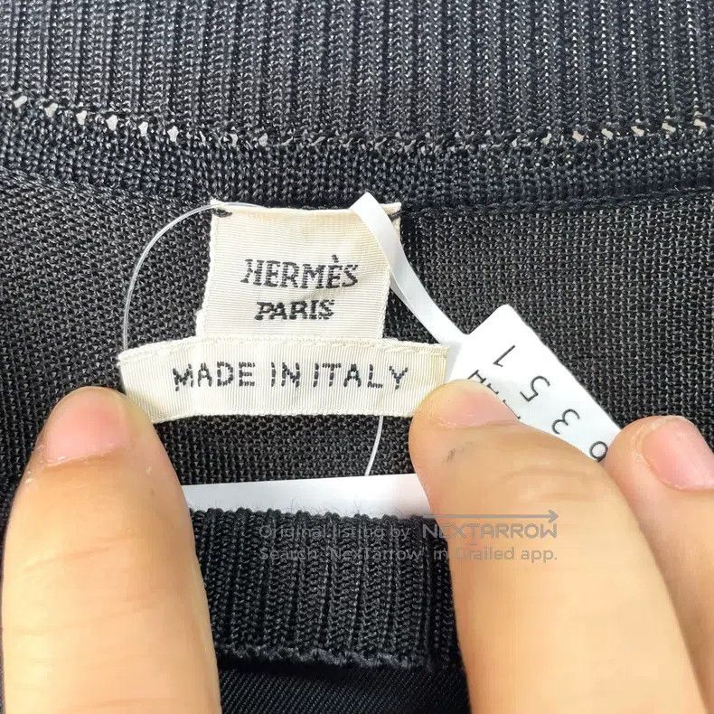 Hermes Hermes Pig Nose Long Sleeve Crewneck, Black Knit Sleeves Size XS / US 0-2 / IT 36-38 - 4 Thumbnail