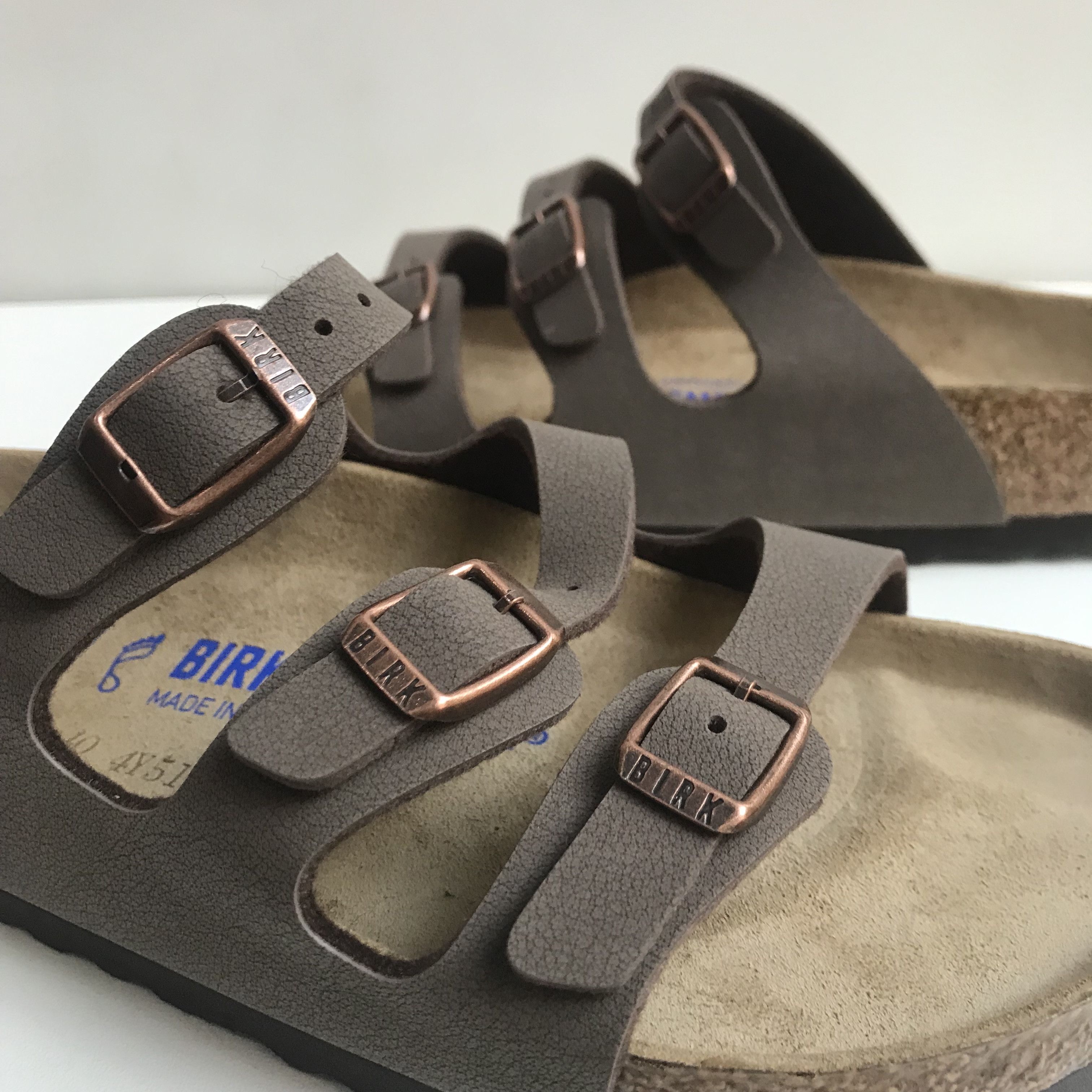Birkenstock BIRKENSTOCK FLORIDA BLUE BIRKO-FLOR REGULAR SANDALS Brown Size US 5.5 / EU 38 - 9 Thumbnail