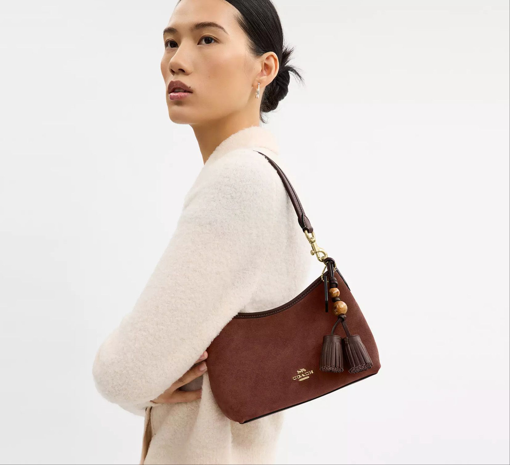 Coach NWT Coach Laurel Small Shoulder Bag With Tassels CCF14 Size ONE SIZE - 10 Thumbnail