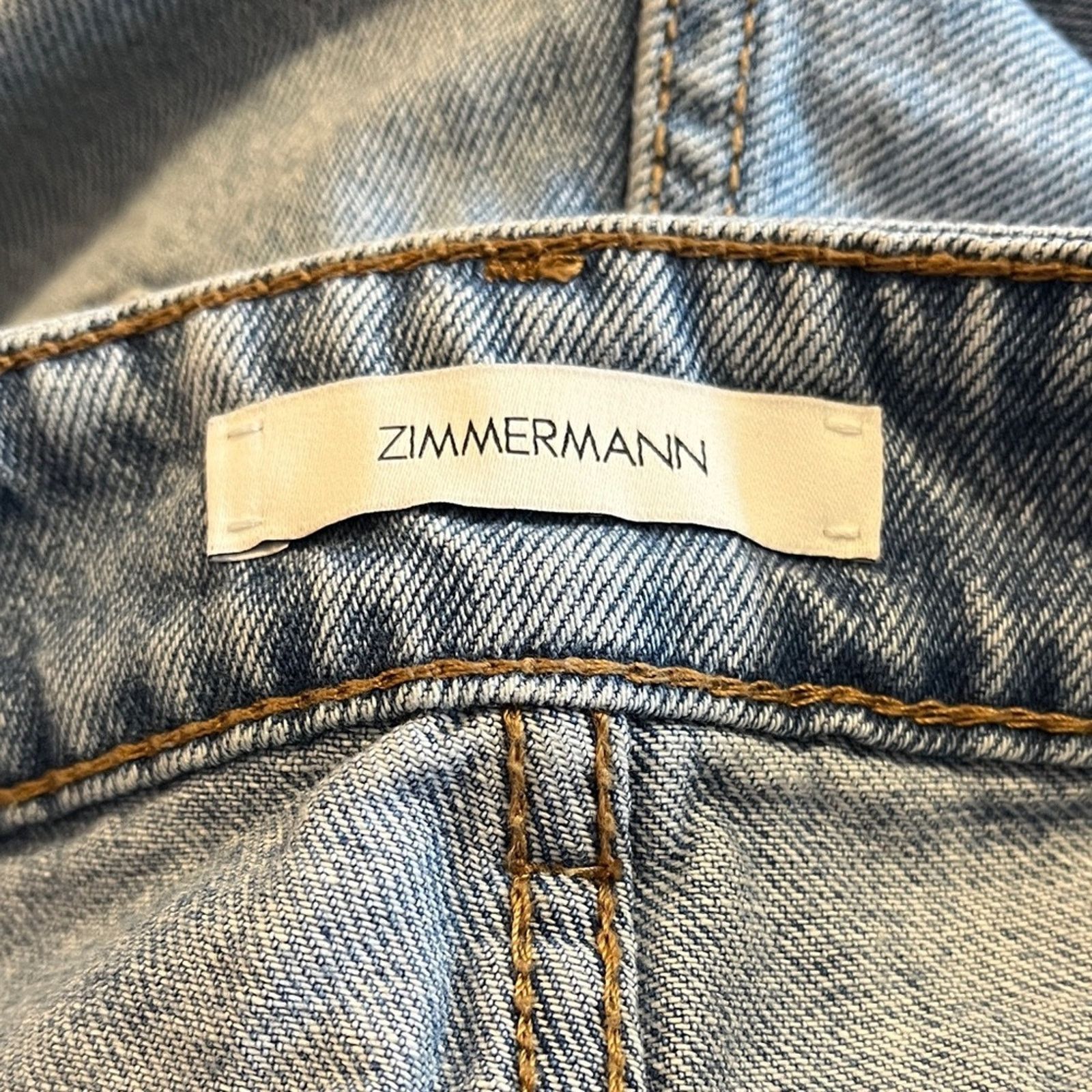 Zimmermann ZIMMERMAN patch pocket light wash crop flare Jeans size 24 Size 24" / US 00 / IT 34 - 7 Thumbnail