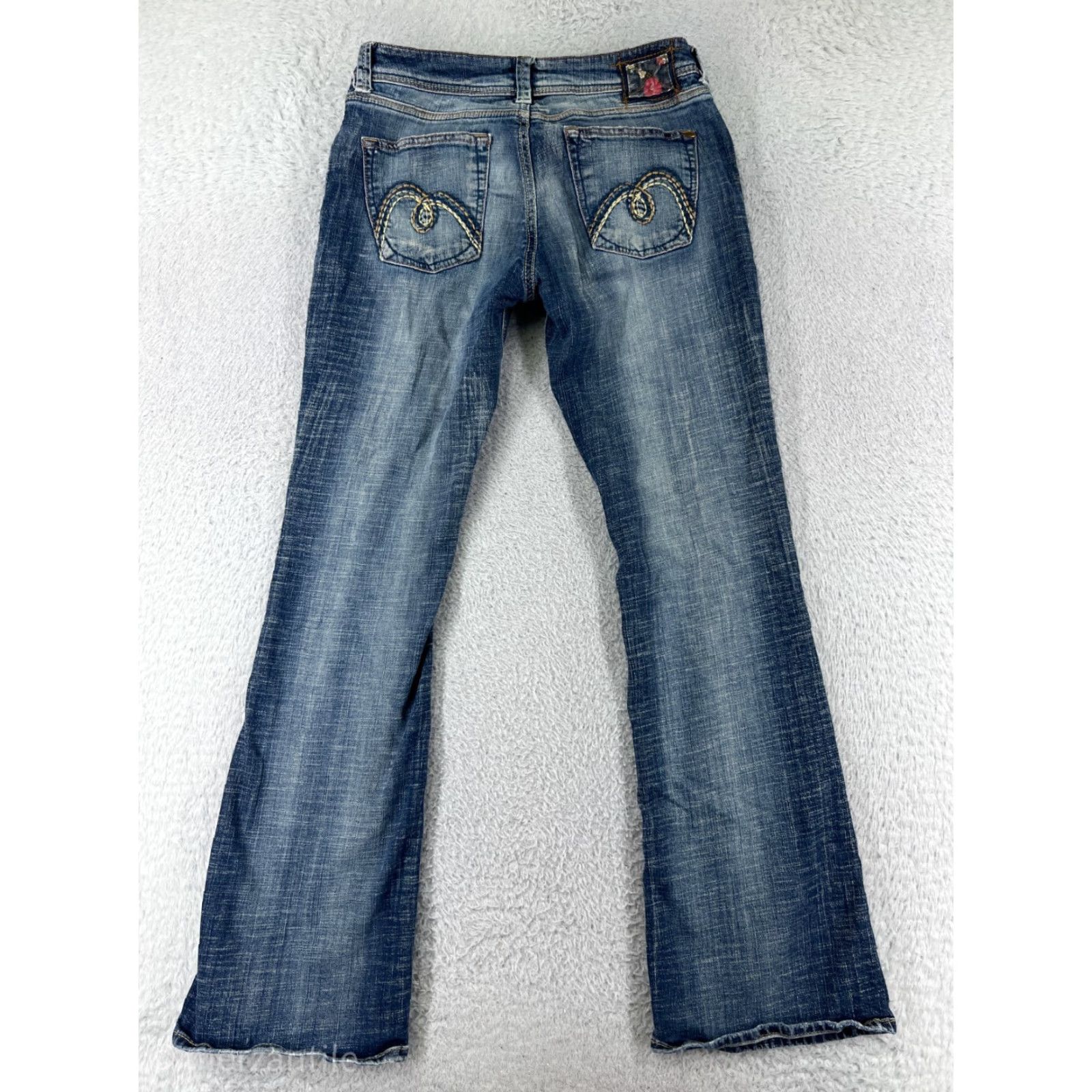Mavi Mavi Women's Jeans Bootcut Size 29 Blue Denim Stretch Embroidered Distressed Cotton Women's Size 29" - 2 Thumbnail