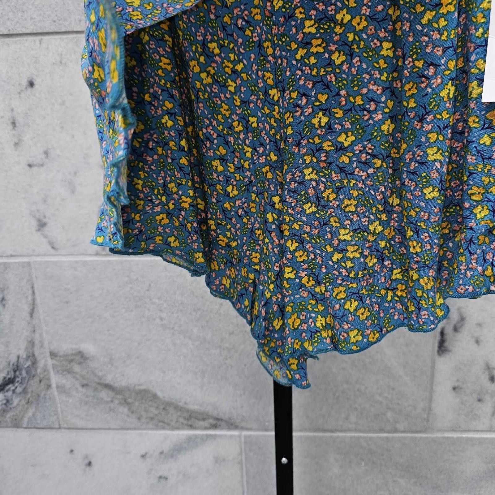Other Women's Blue Floral Skirt Size 28" / US 6 / IT 42 - 7 Thumbnail