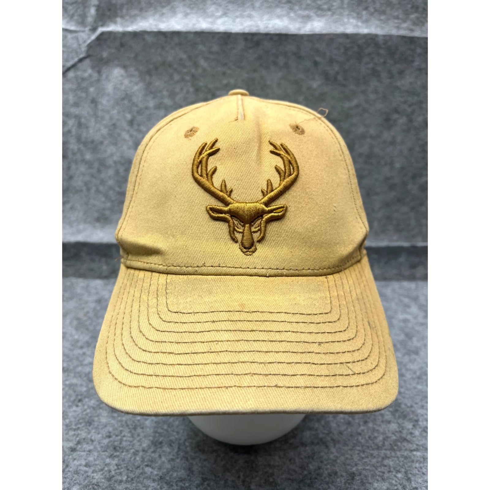 Vintage Bucked Up Hat Cap Snap Back Adult Beige 100% Cotton Camp Outdoors Baseball Cap Mens Beigh? Size ONE SIZE - 2 Thumbnail
