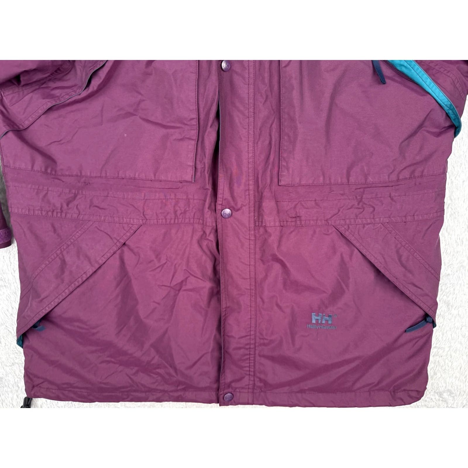 Helly Hansen VINTAGE Helly Hansen Jacket Men XL Blue Full Zip Hooded 90s Windbreaker Modern Shell Solid Pattern Mens Size US XL / EU 56 / 4 - 7 Thumbnail