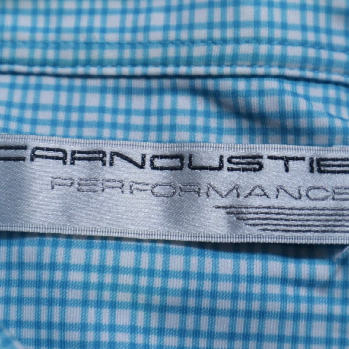Vintage Carnoustie Performance Grid High Stretch Polyester Polo Shirt Blue Men's M Size US M / EU 48-50 / 2 - 5 Thumbnail