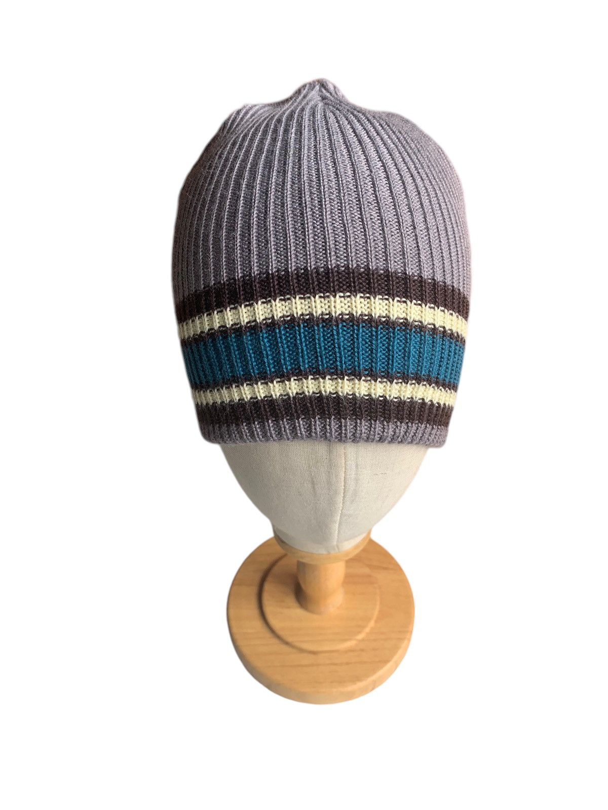 Japanese Brand × Kapital × Vintage Unknown Stripe Streetwear Winter Sessions Beanie Hats Size ONE SIZE - 5 Thumbnail