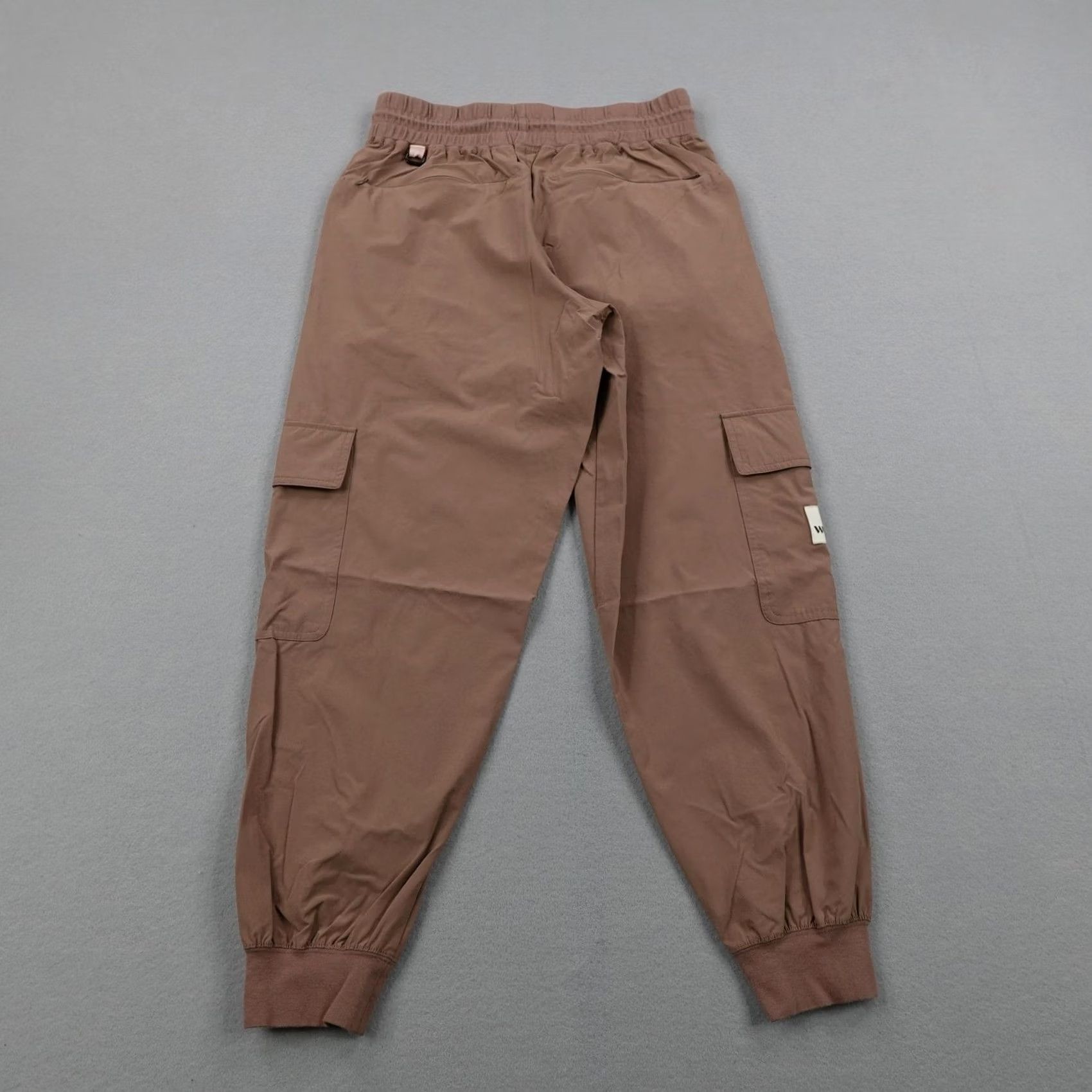 Vintage Wondery Pants Womens Medium Pink Brown Cargo Joggers Lightweight Performance Size 32" / US 10 / IT 46 - 5 Thumbnail