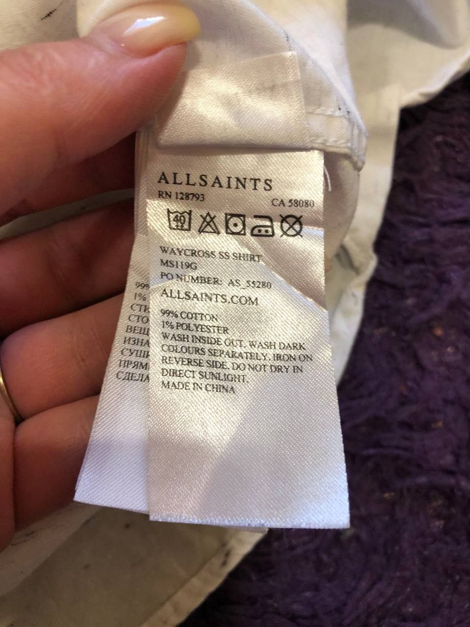 Allsaints Vintage white print Shirt Allsaints size M Y2K streetwear Size US M / EU 48-50 / 2 - 4 Thumbnail
