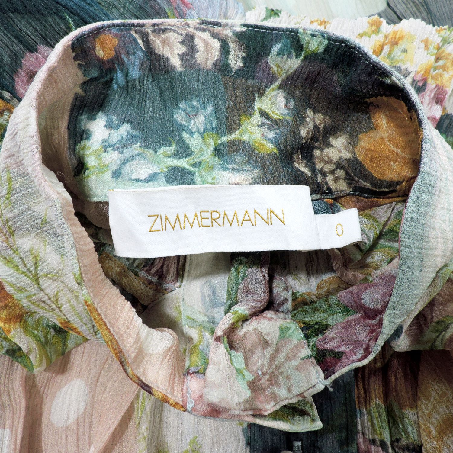 Zimmermann ZIMMERMANN PATCHWORK FLORAL PRINT SILK BLOUSE Size XS / US 0-2 / IT 36-38 - 3 Thumbnail