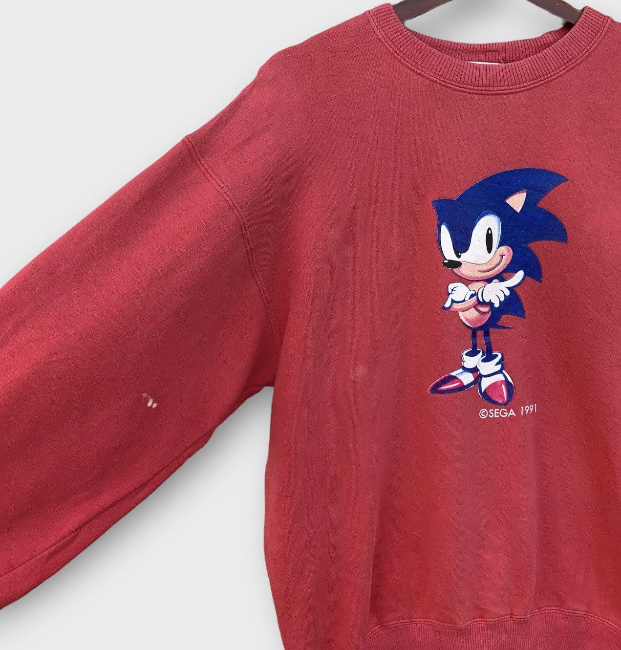 Cartoon Network × Vintage Rare! Vintage 90s Sonic The Hedgehog Sega 1991 Sweatshirt Size M / US 6-8 / IT 42-44 - 5 Thumbnail