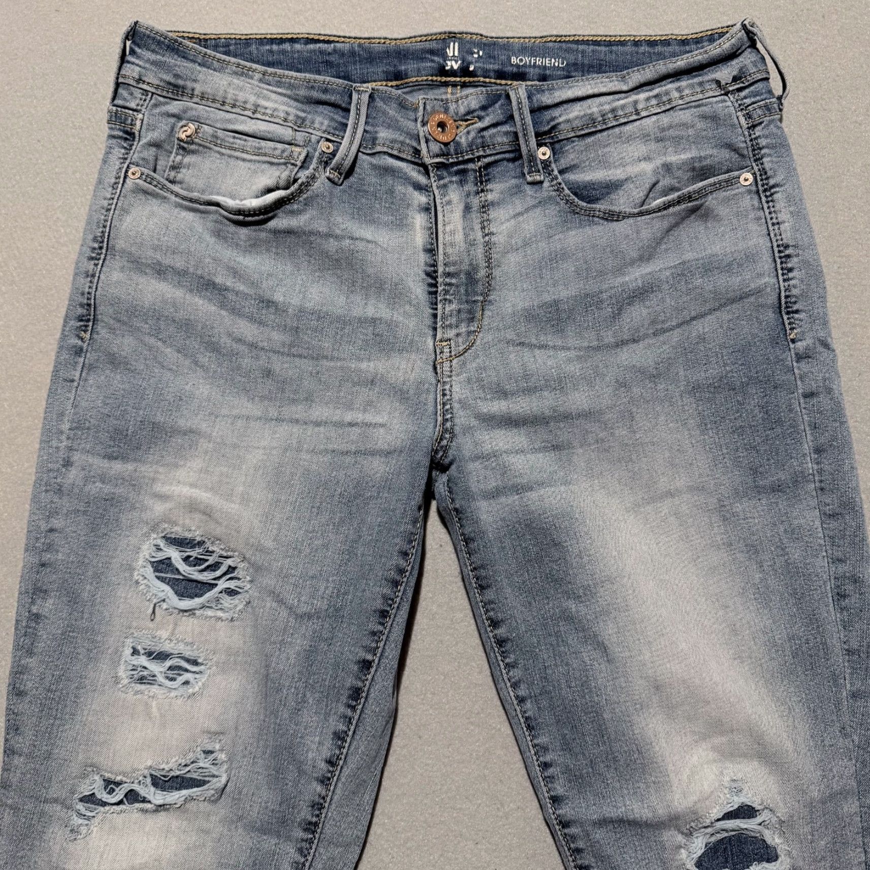 Denizen Denizen Jeans Women Blue Denim Distressed Cuffed Slim Straight - 11 Size 32" / US 10 / IT 46 - 3 Thumbnail