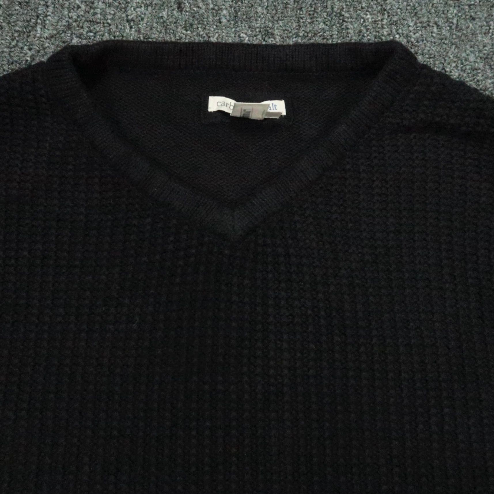 Carbon2Cobalt VINTAGE Carbon 2 Cobalt Sweater Mens XL Black Serendipity Cotton Cashmere V Neck Size US XL / EU 56 / 4 - 2 Thumbnail