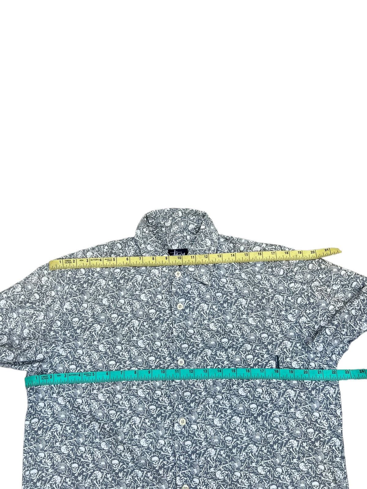 Stussy Vintage Stussy Full Printed Skull Skeleton Button Shirt Size US M / EU 48-50 / 2 - 3 Thumbnail