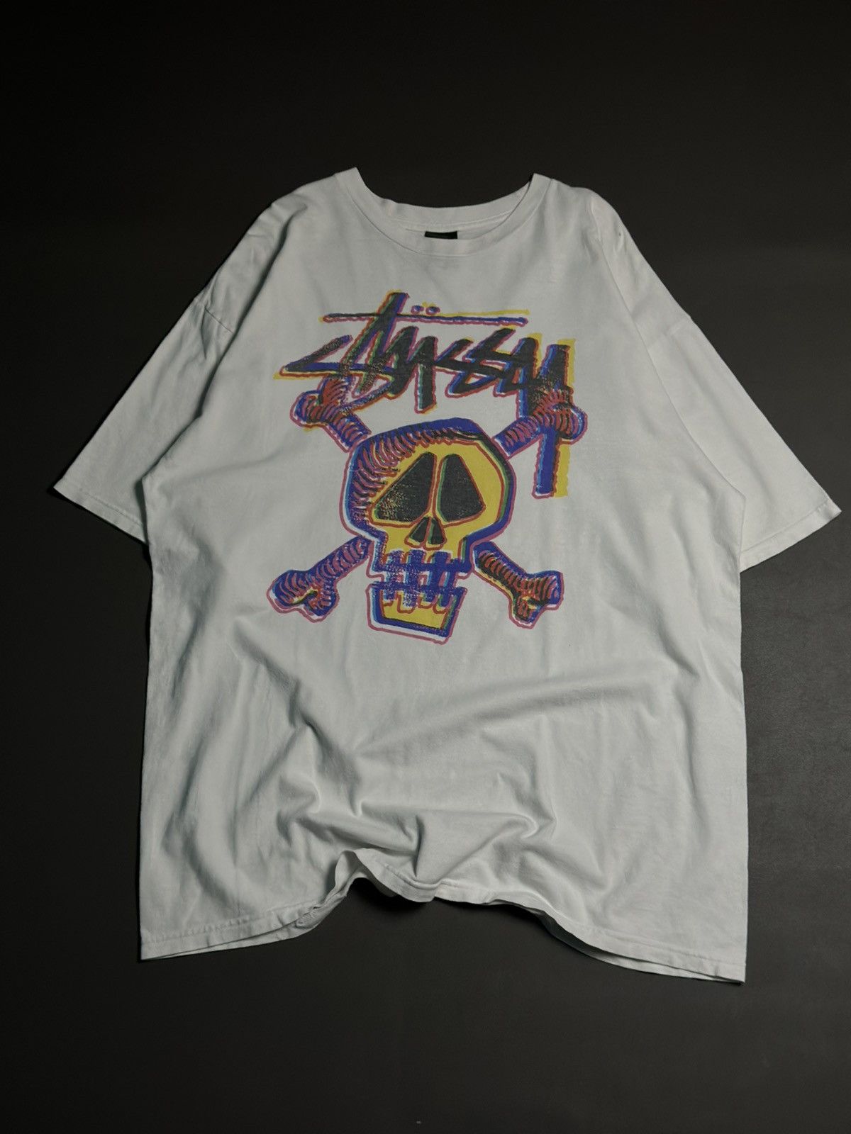 Stussy 𝙑𝙞𝙣𝙩𝙖𝙜𝙚 𝙎𝙩𝙪𝙨𝙨𝙮 𝙂𝙡𝙞𝙩𝙘𝙝 𝙎𝙠𝙪𝙡𝙡 𝙎𝙝𝙞𝙧𝙩 Size US XL / EU 56 / 4 - 1 Thumbnail