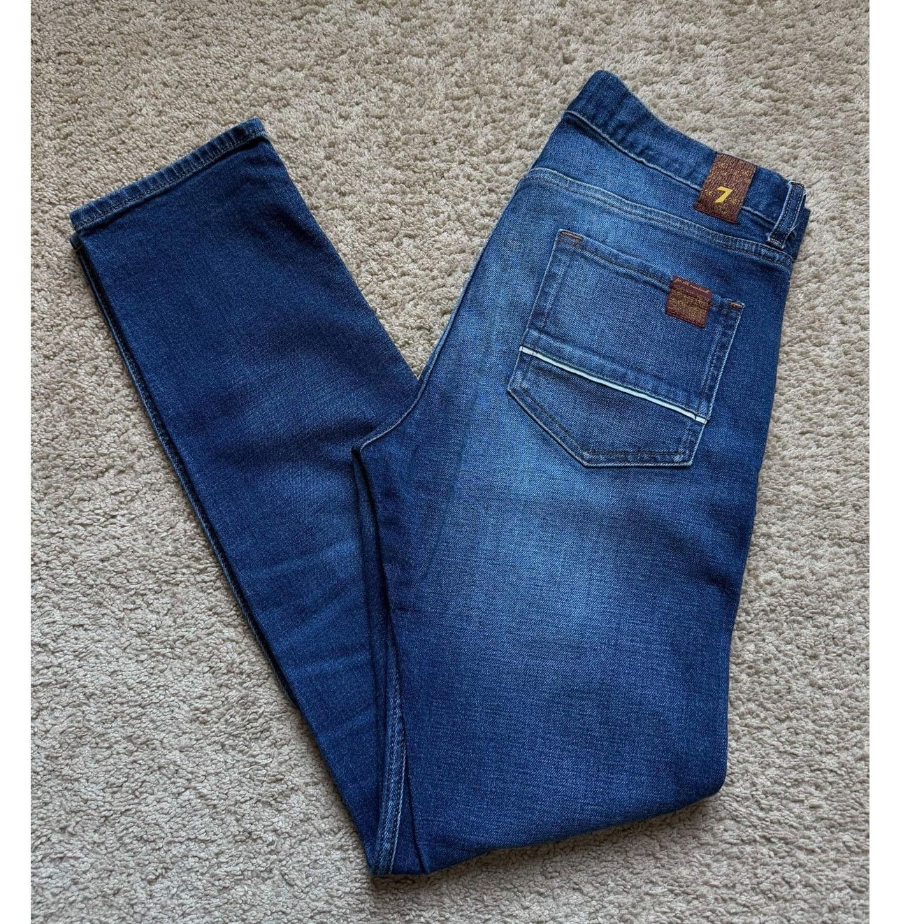 7 For All Mankind 7 For All Mankind Slimmy Denim Tapered Jeans Blue Men's 32 Size US 32 / EU 48 - 2 Thumbnail